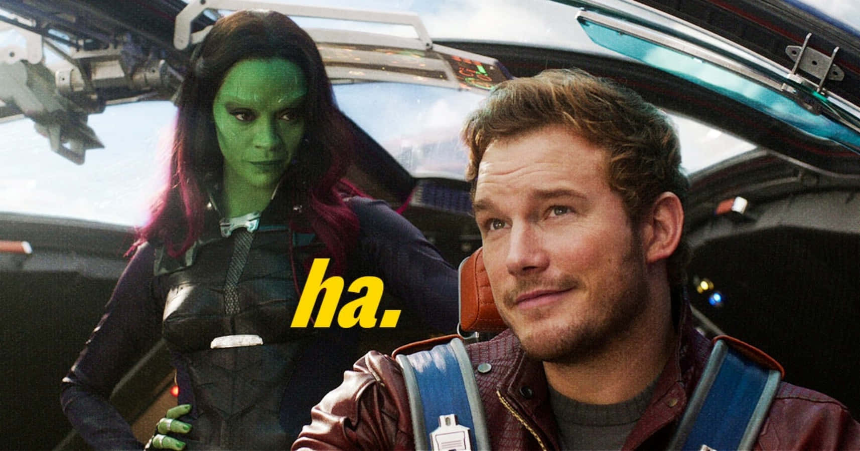 Смешная картинка Marvel: Звёздный Лорд и Гамора Обои
