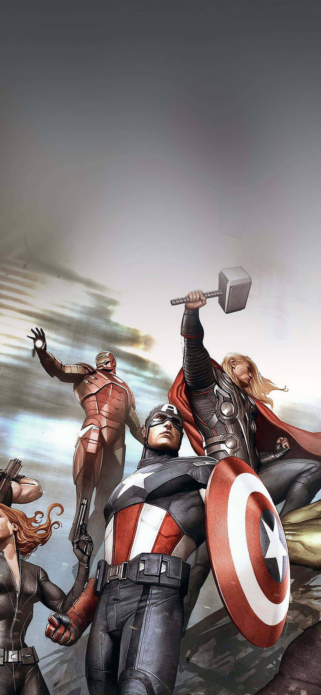 Соберите героев Земли с новым iPhone Xs Marvel's Avengers. Обои