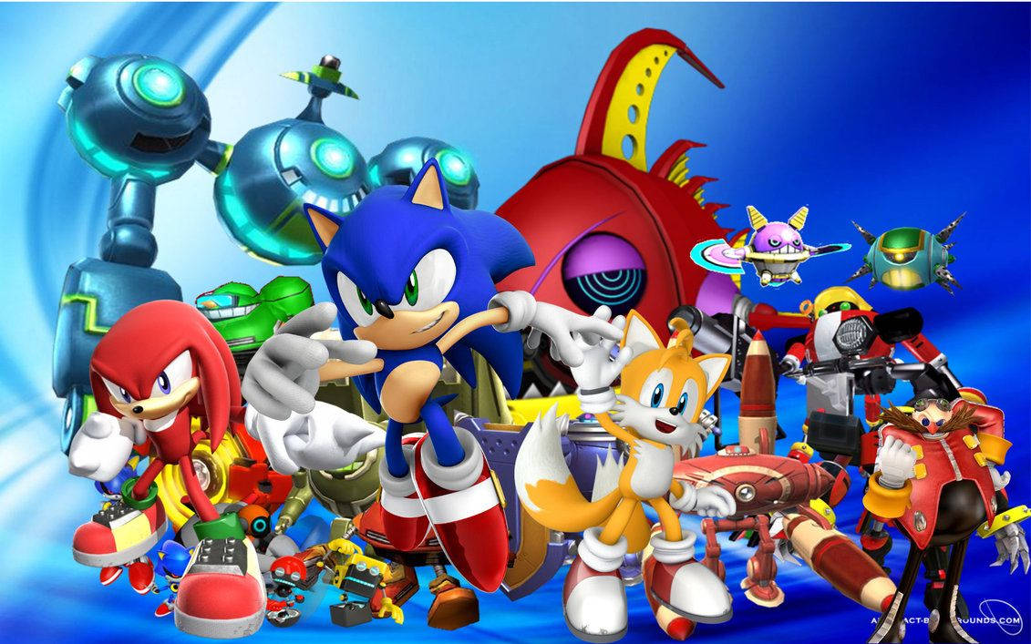 Обои с Соником, Тейлзом и Наклзом из телесериала Sonic Boom.