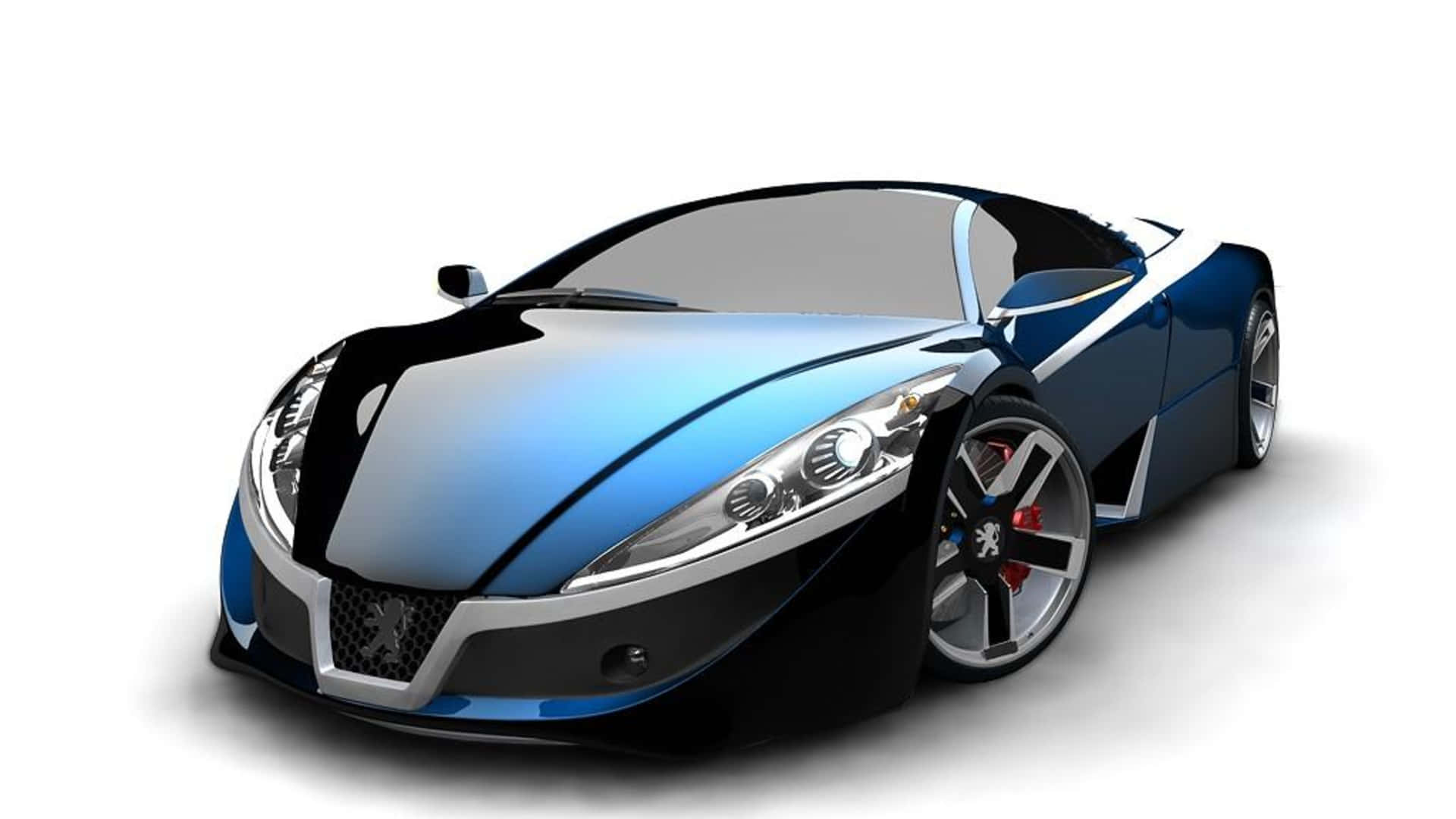 Спортивный красный автомобиль на живописной дороге Обои