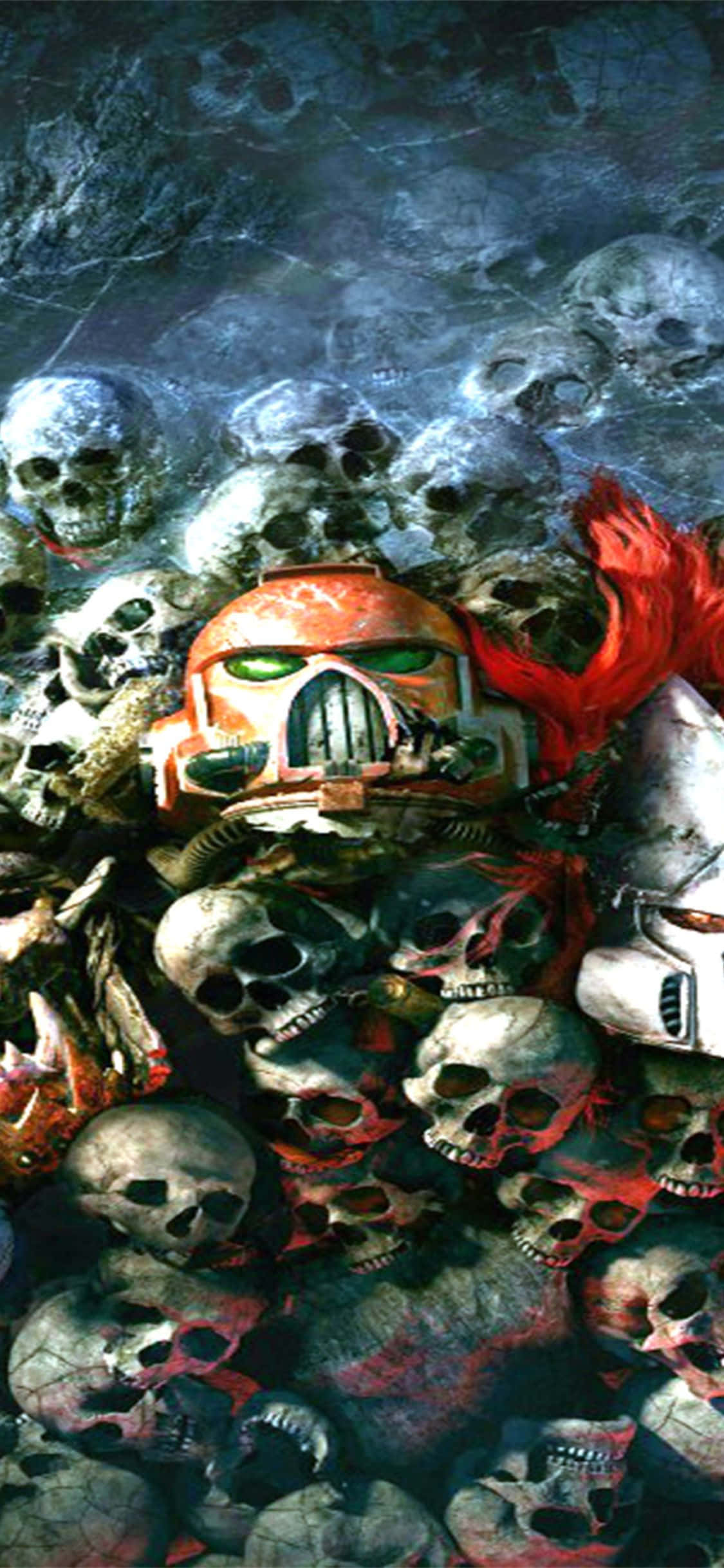 Сражайтесь в постапокалиптическом мире с iPhone Xs Dawn Of War III Обои