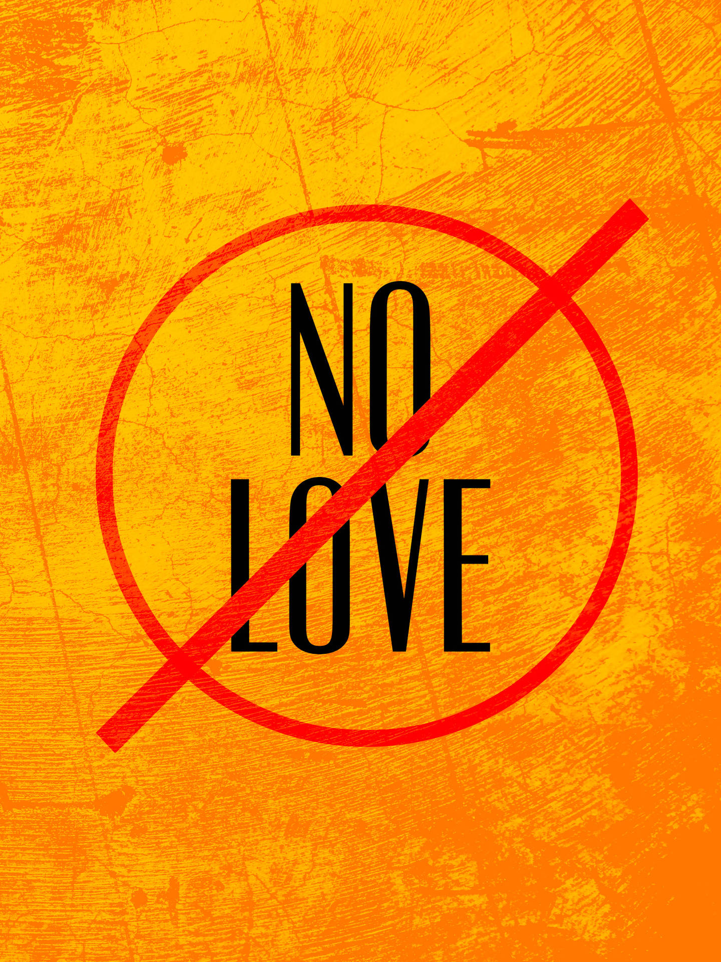 Стилизованная вывеска «No Love» — Любовь Обои