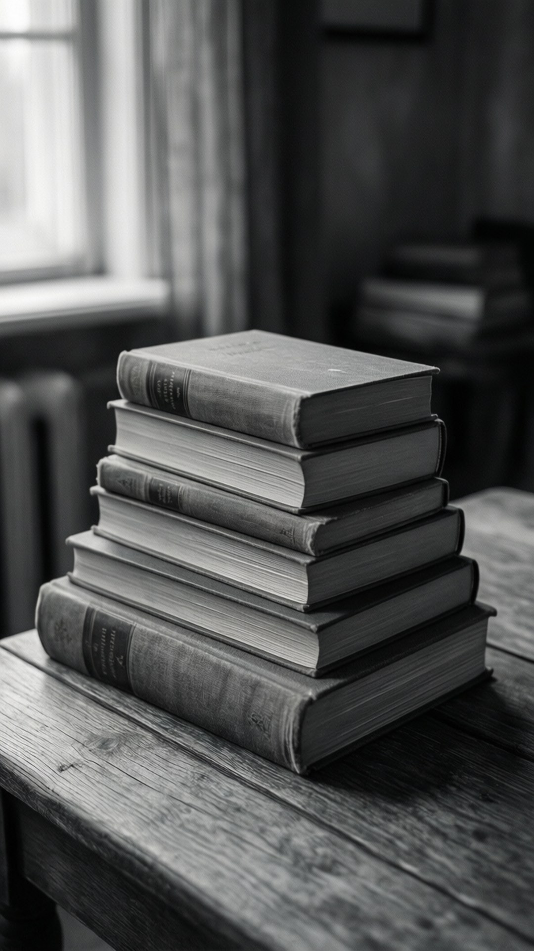 Стопка серых книг Обои