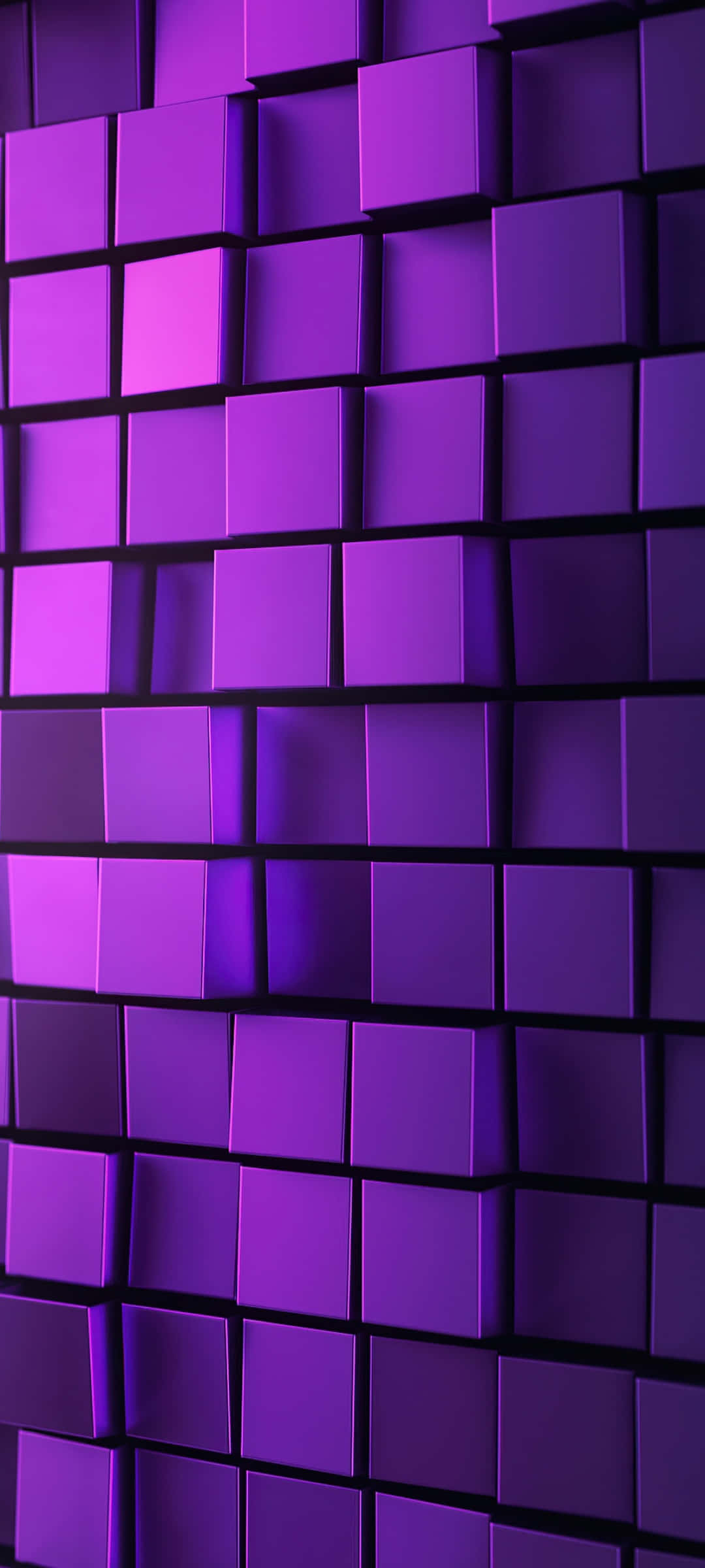 Супер крутые 3D фиолетовые квадратные блоки Обои