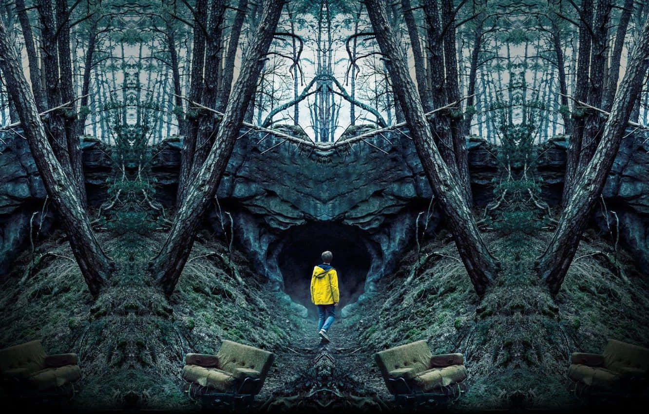 Сцена с Йонасом в лесу из оригинального сериала Netflix «Тьма» Обои