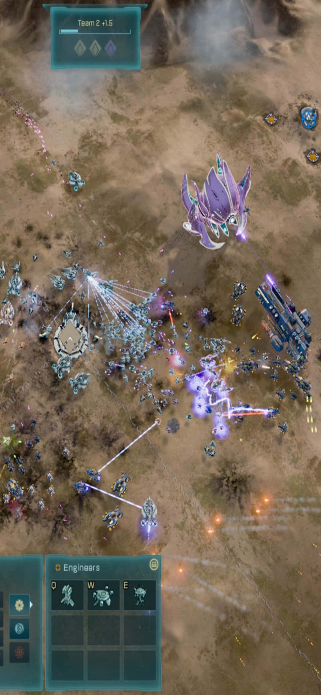 Таинственные лучи света в мире Ashes of the Singularity Обои