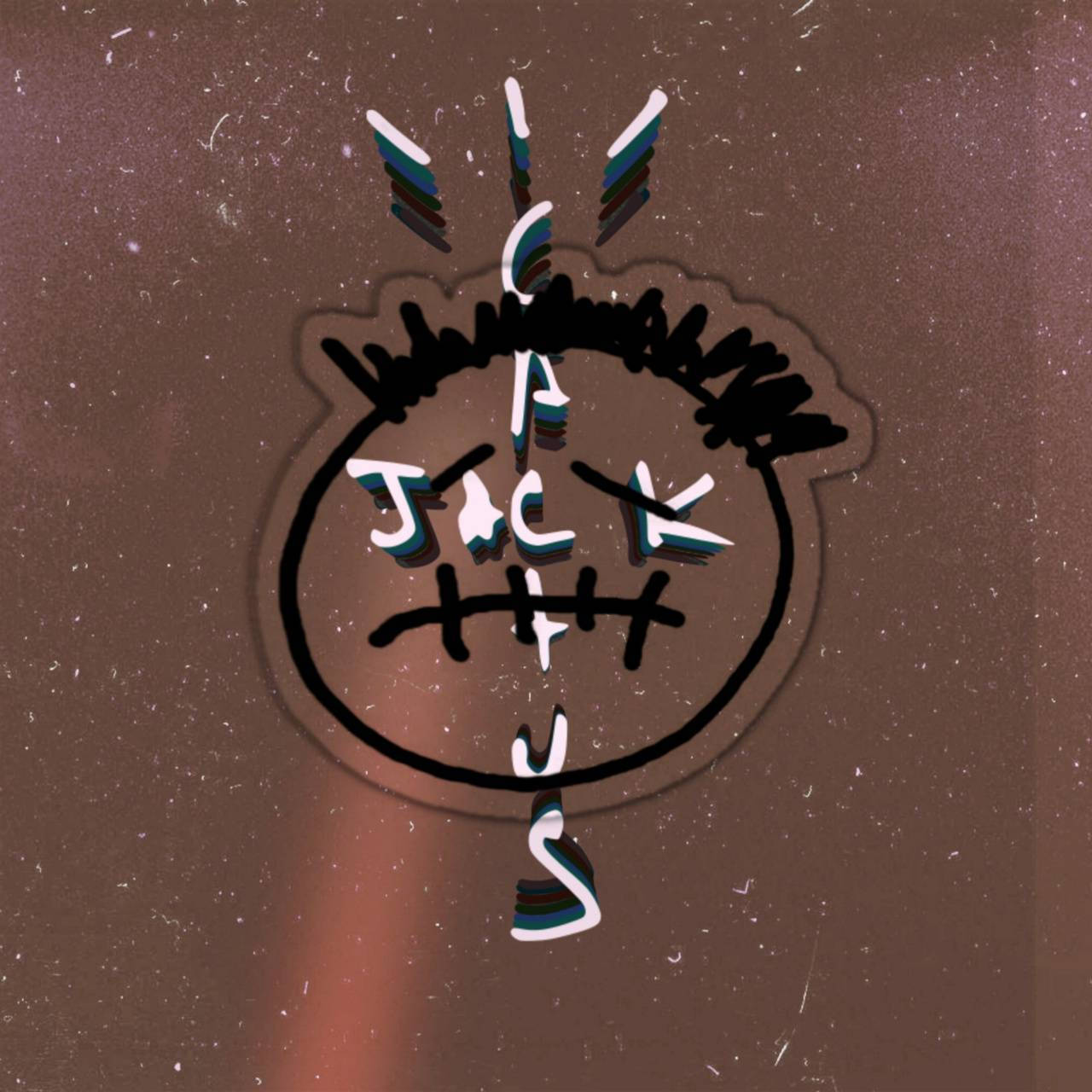Текст и лицо Cactus Jack Travis Scott в коричневой эстетике Обои