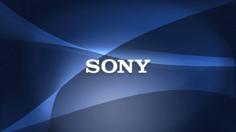 Темно-синий абстрактный фон с логотипом Sony Обои