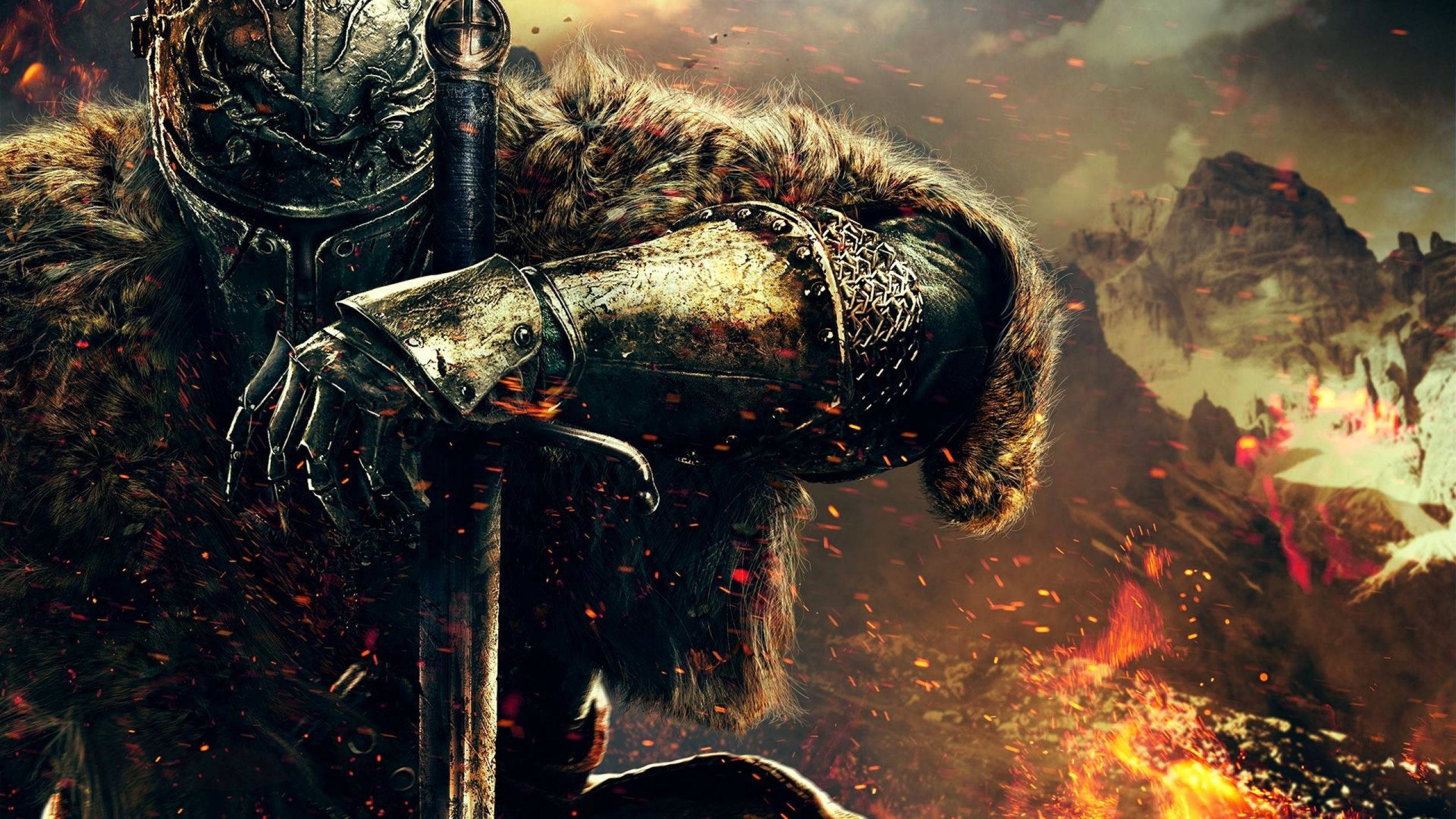 Темный рыцарь Dark Souls 1440p игровой фон Обои