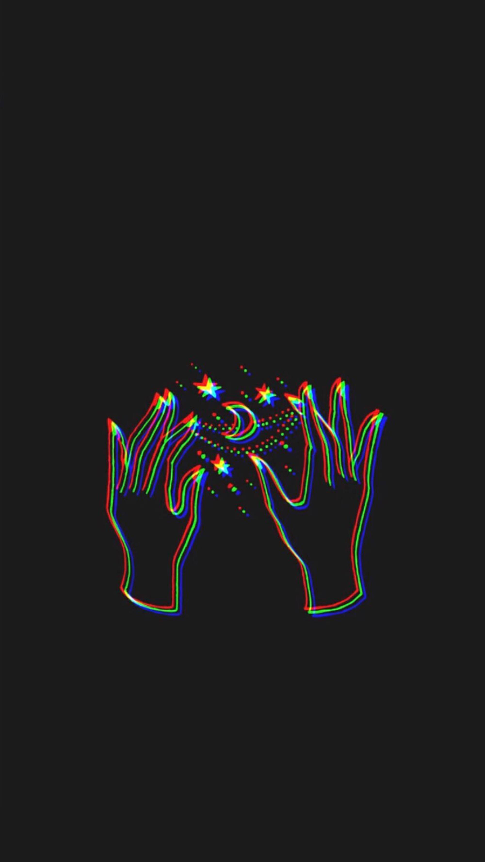 Триповая темная эстетика магические руки Обои