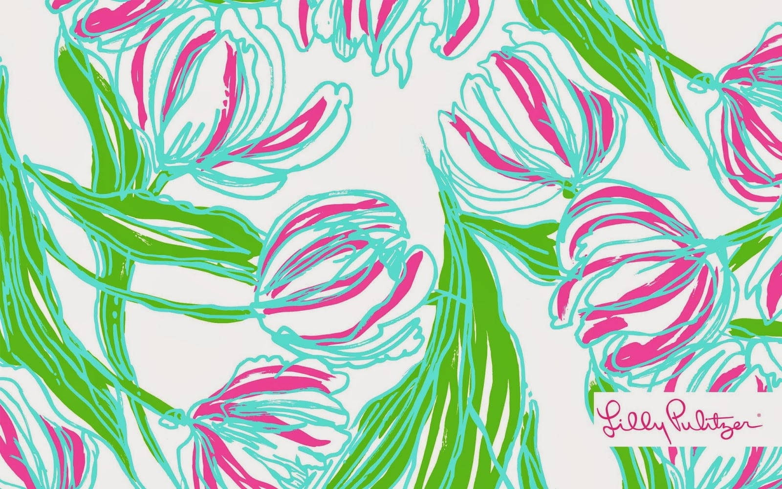 Тюльпаны Lilly Pulitzer для рабочего стола Обои