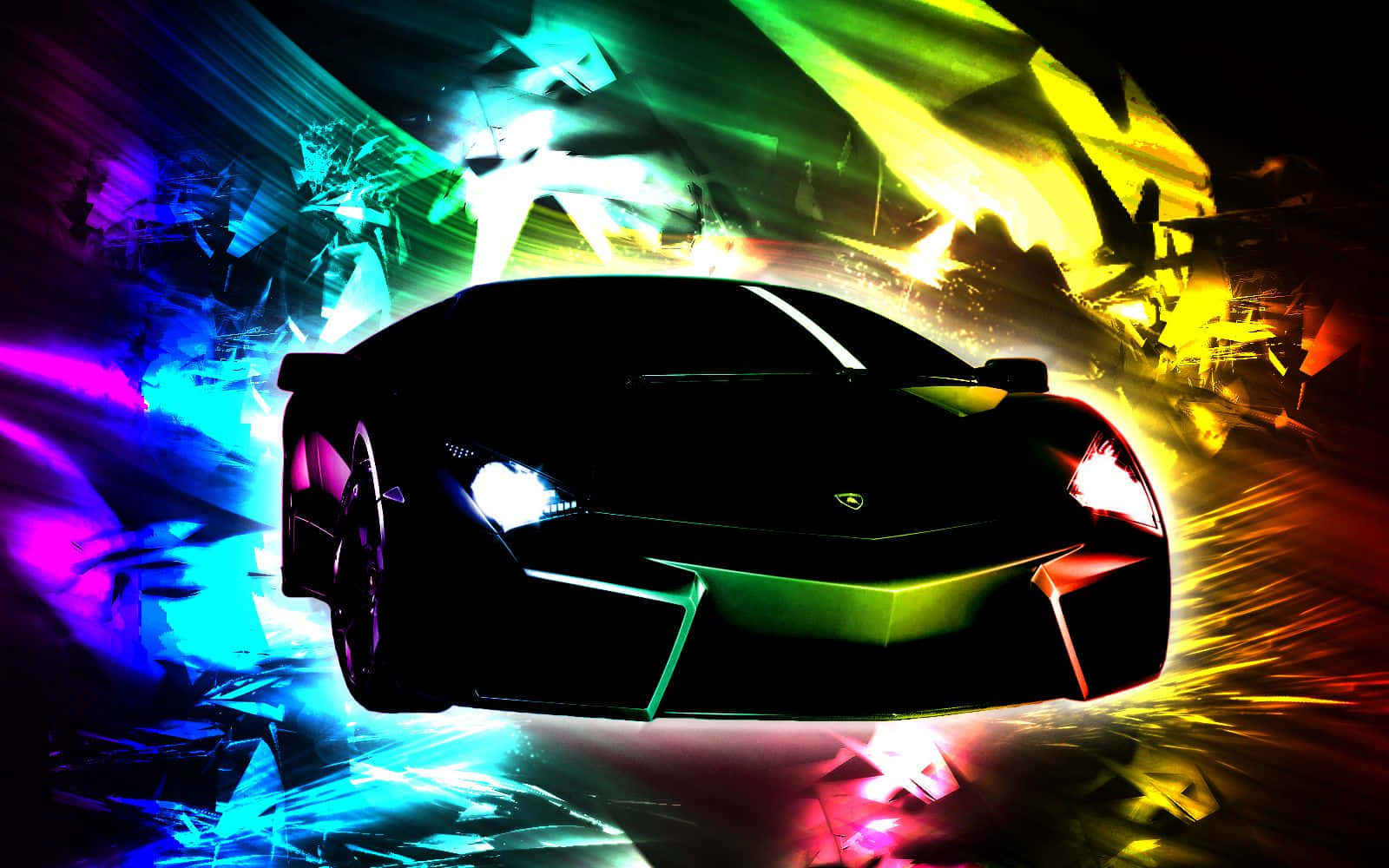 Удивительный неоновый Lamborghini Обои
