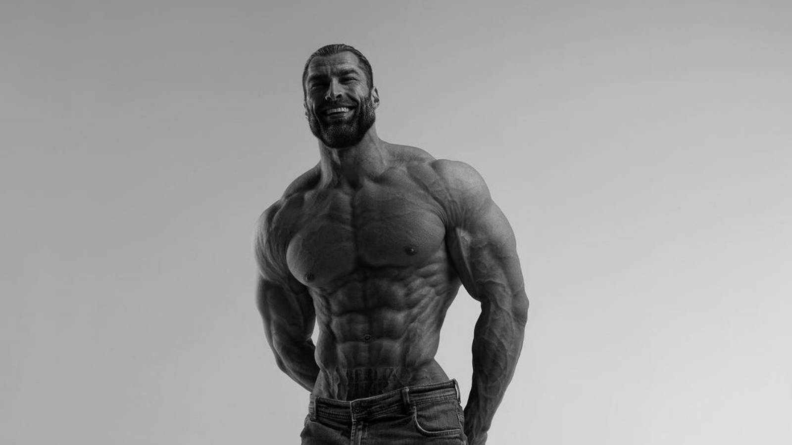 Улыбающийся Гигачад Обои