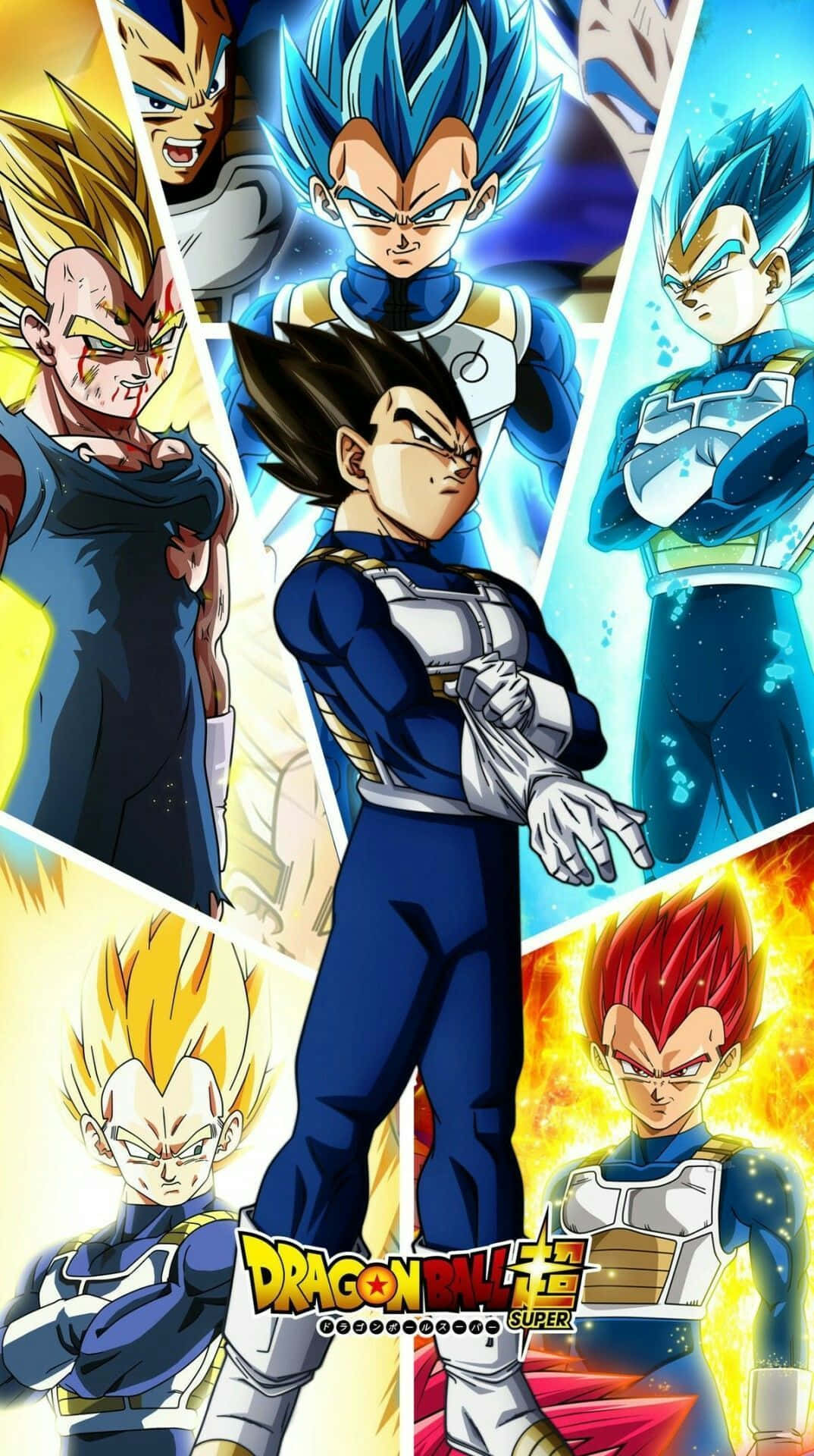 Улыбка Маджин Вегеты со всеми трансформациями Dragon Ball Обои
