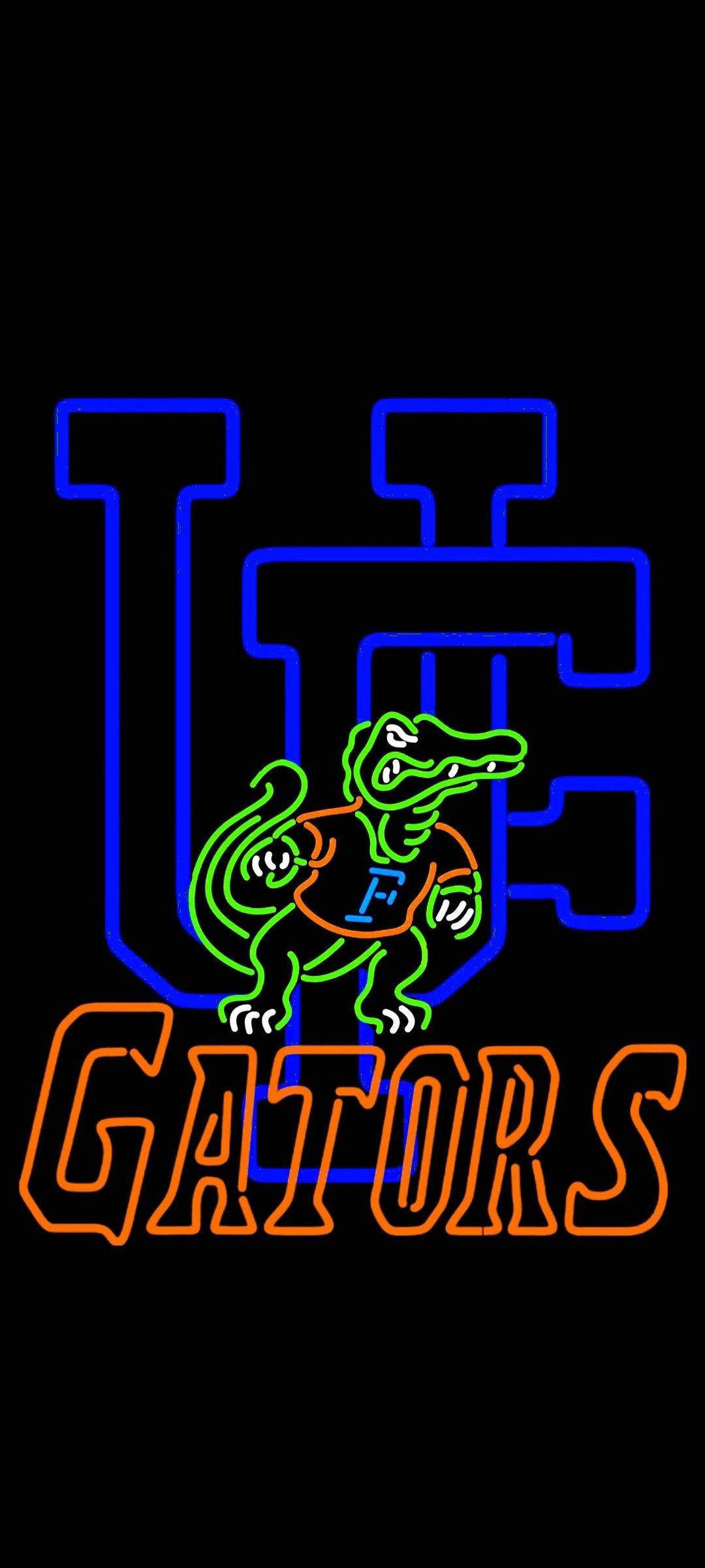 University Of Florida Gators Неоновые огни Обои