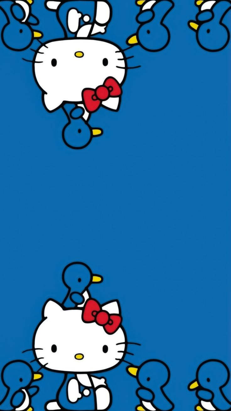 Утки и эстетика Hello Kitty Обои