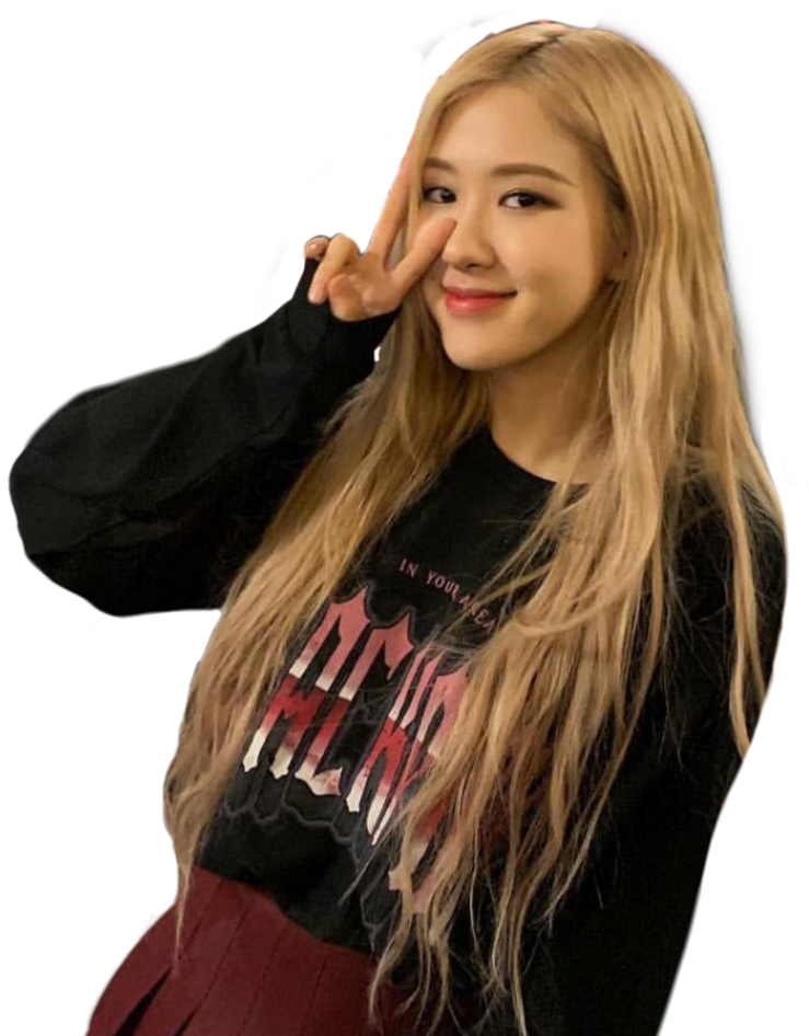 Участница Blackpink с жестом мира Обои