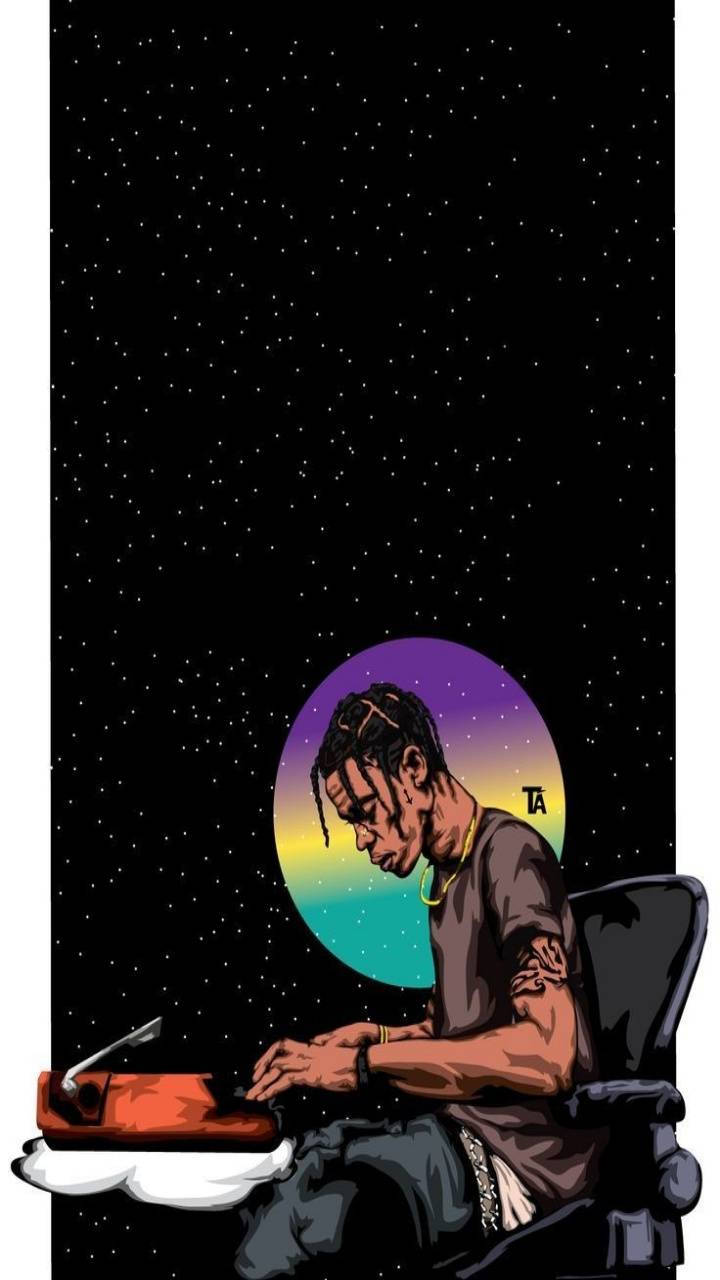Фанат на концерте Travis Scott Astroworld в этот самый момент! Обои