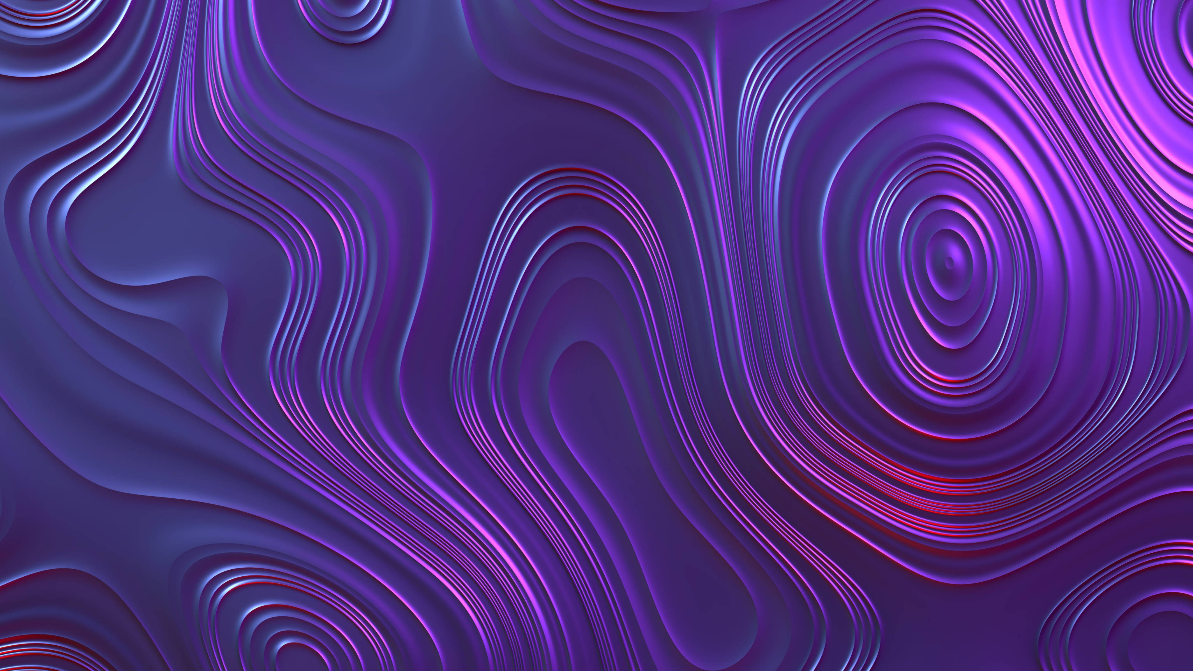 Фиолетовые эстетичные овальные волны абстракция Обои