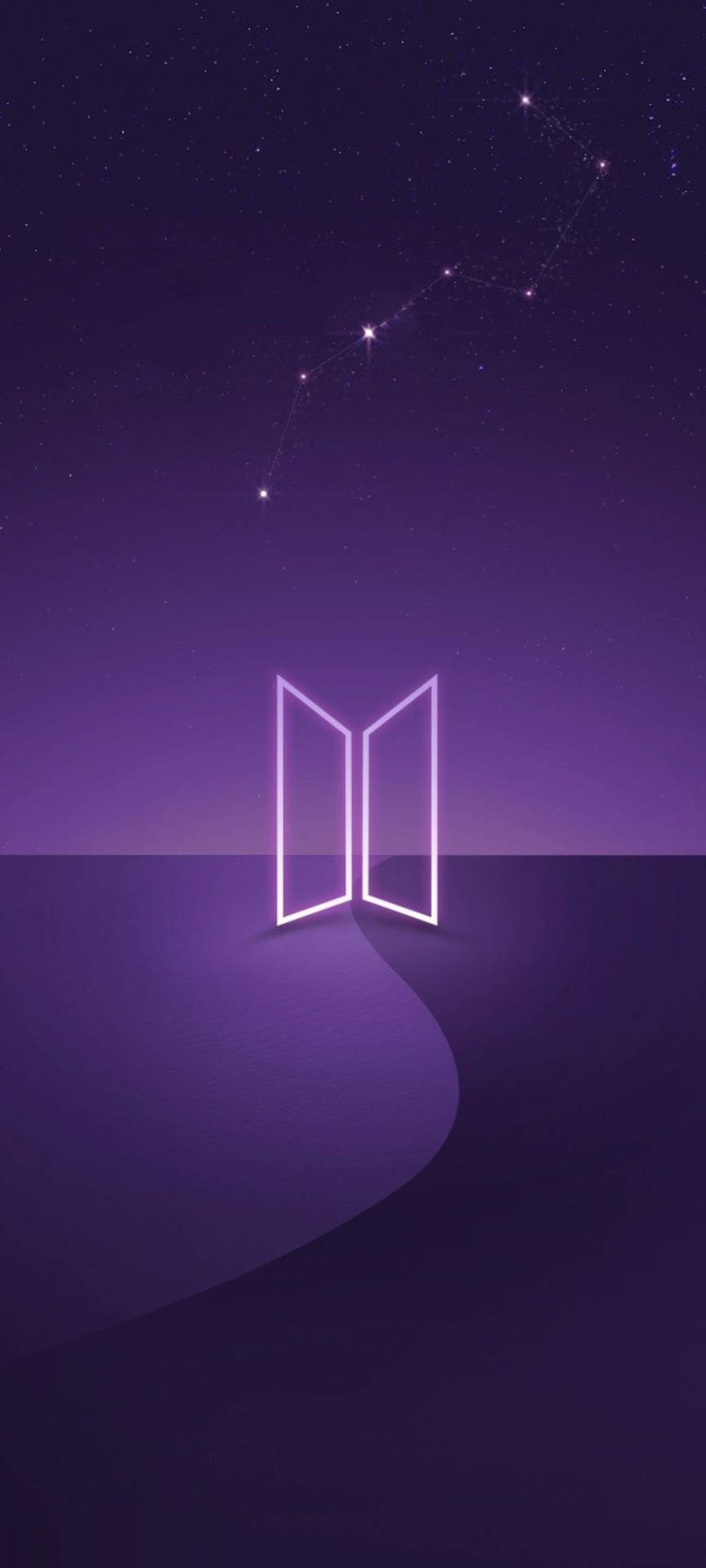 Обои с фиолетовым логотипом BTS