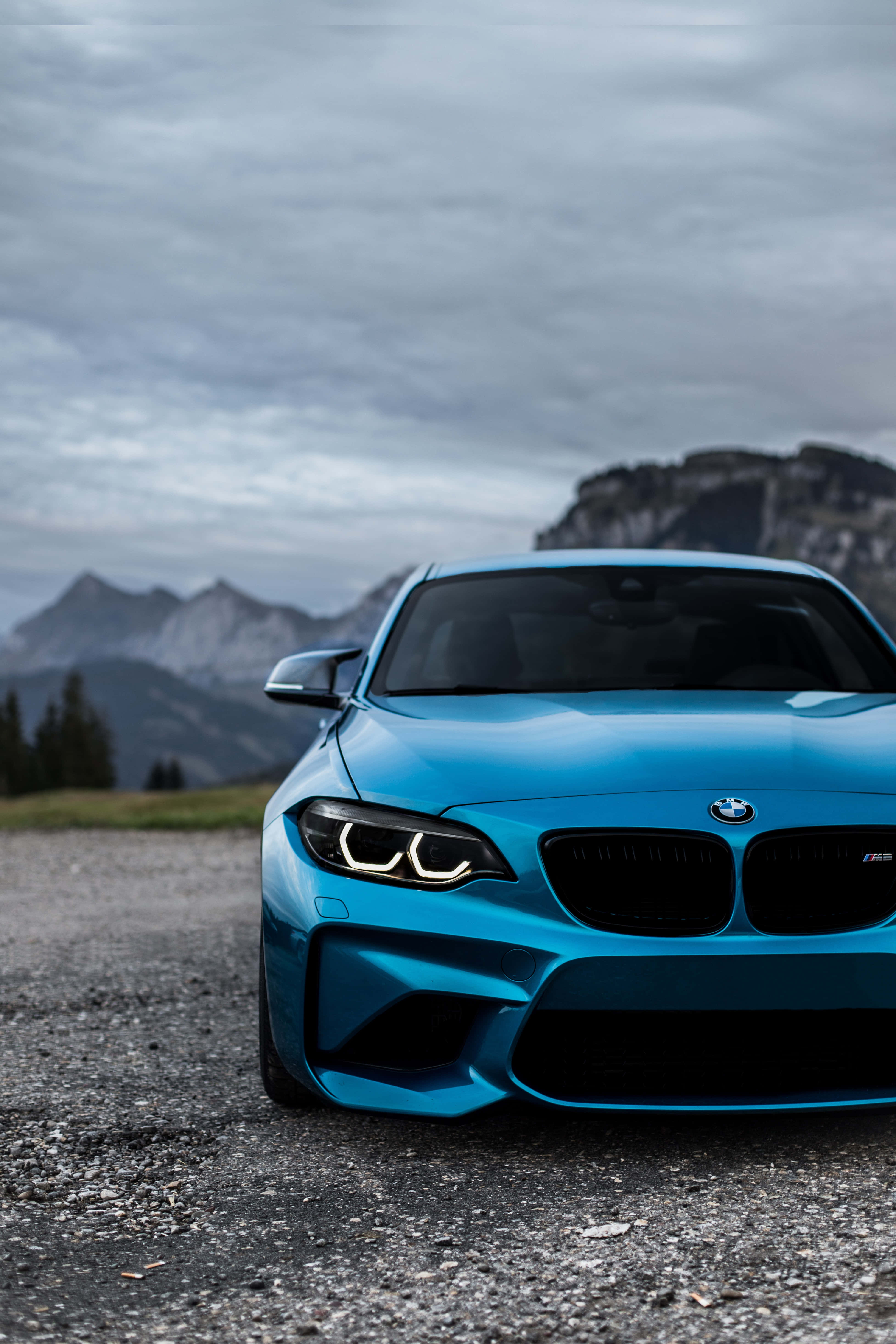 Фон BMW синего цвета автомобиля Обои