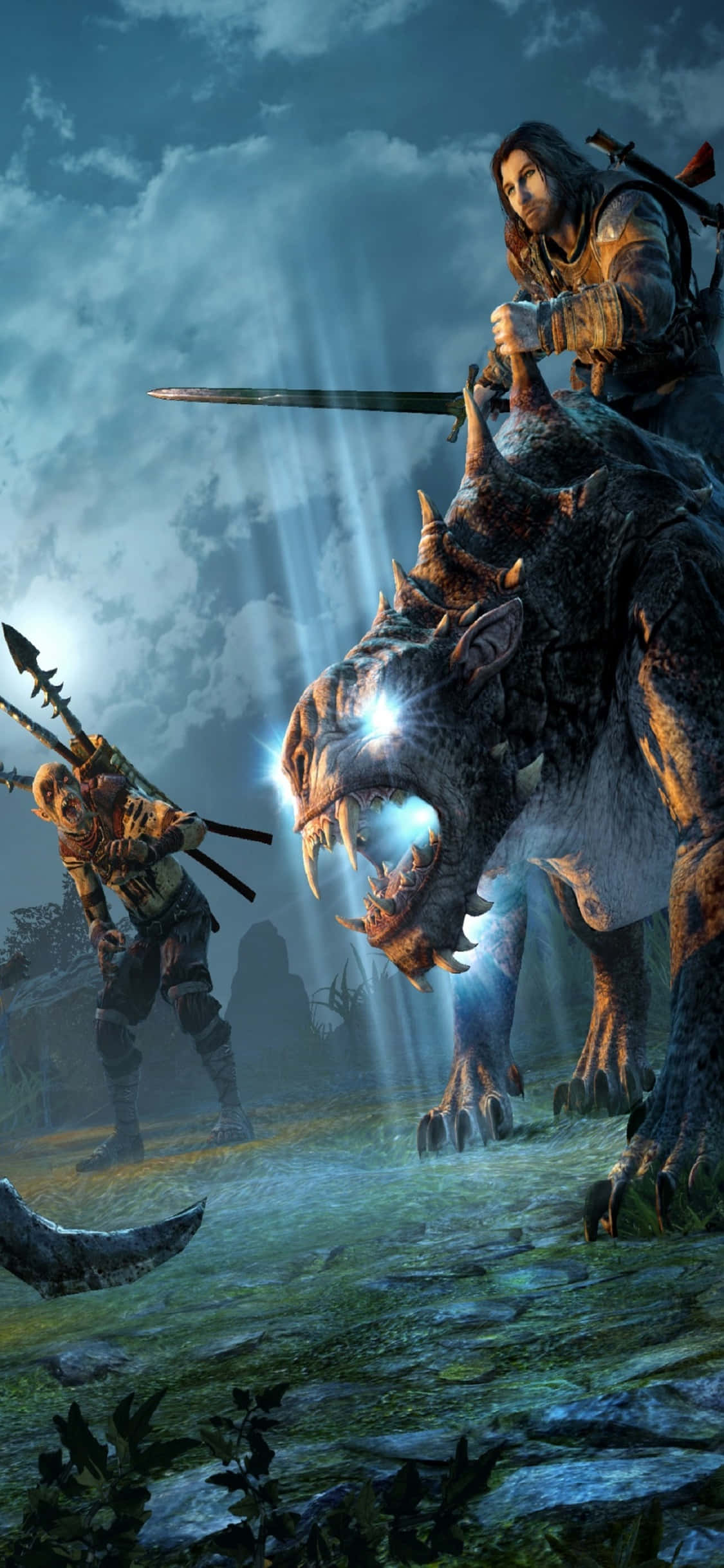 iPhone X Shadow Of Mordor Background Talion Обои