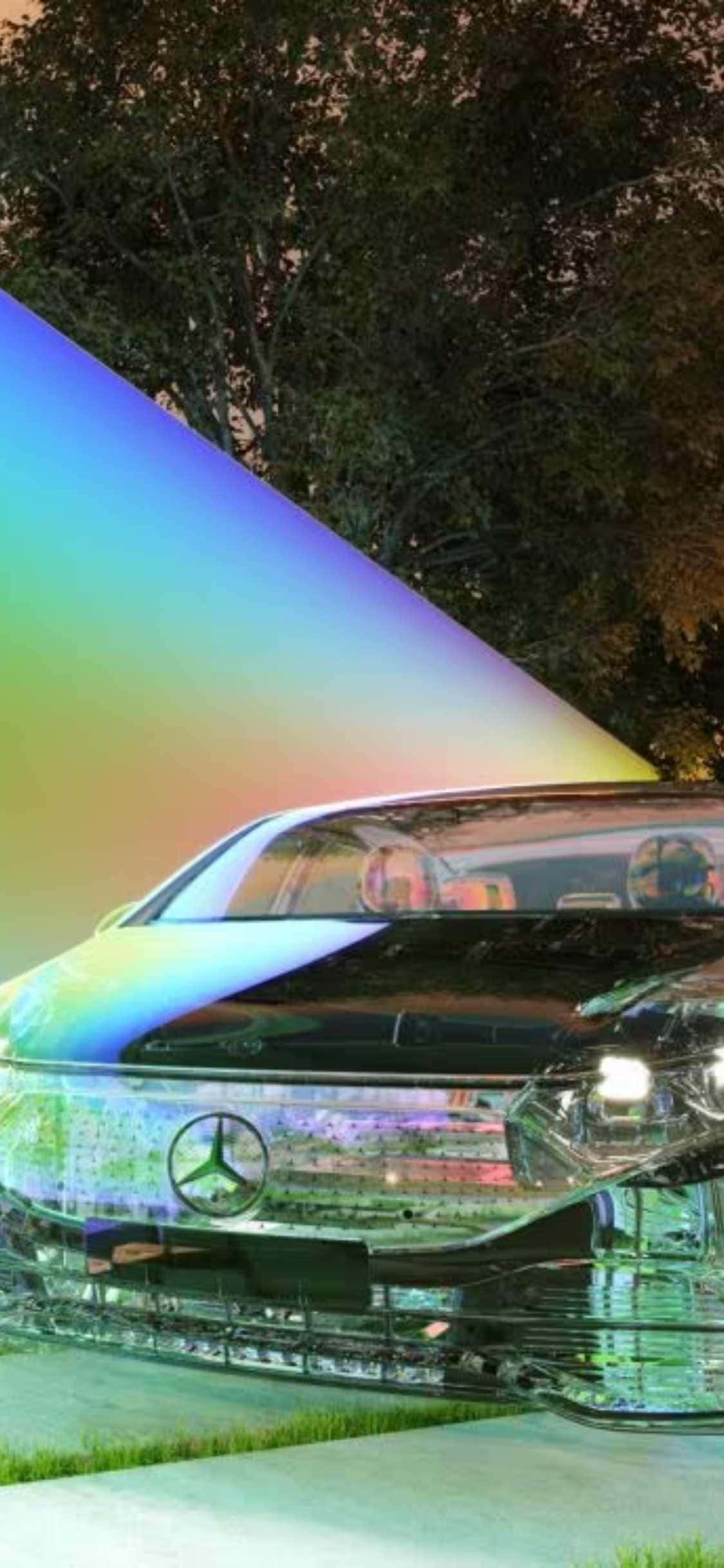 iPhone Xs Mercedes Фон Отражающий Mercedes-Benz S-Class Обои