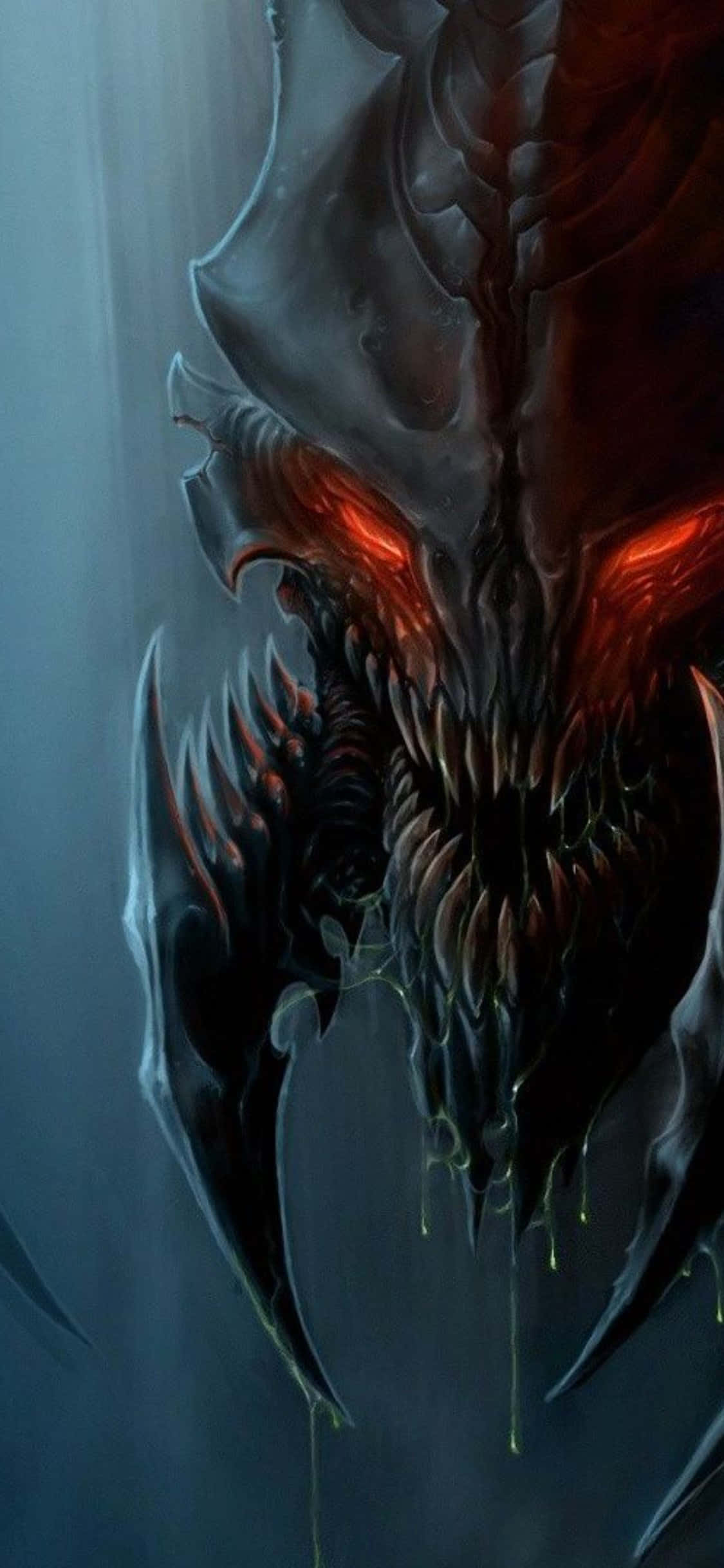 Фон для iPhone X: StarCraft II Красные глаза Обои