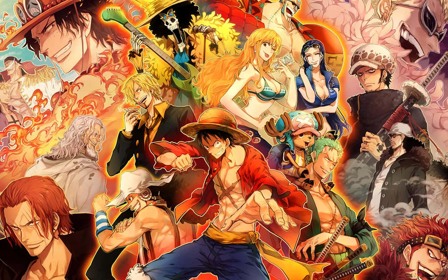 Хороший постер аниме One Piece Обои
