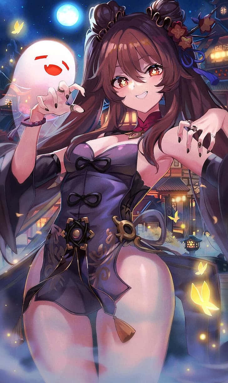 Ху Тао в костюме PFP