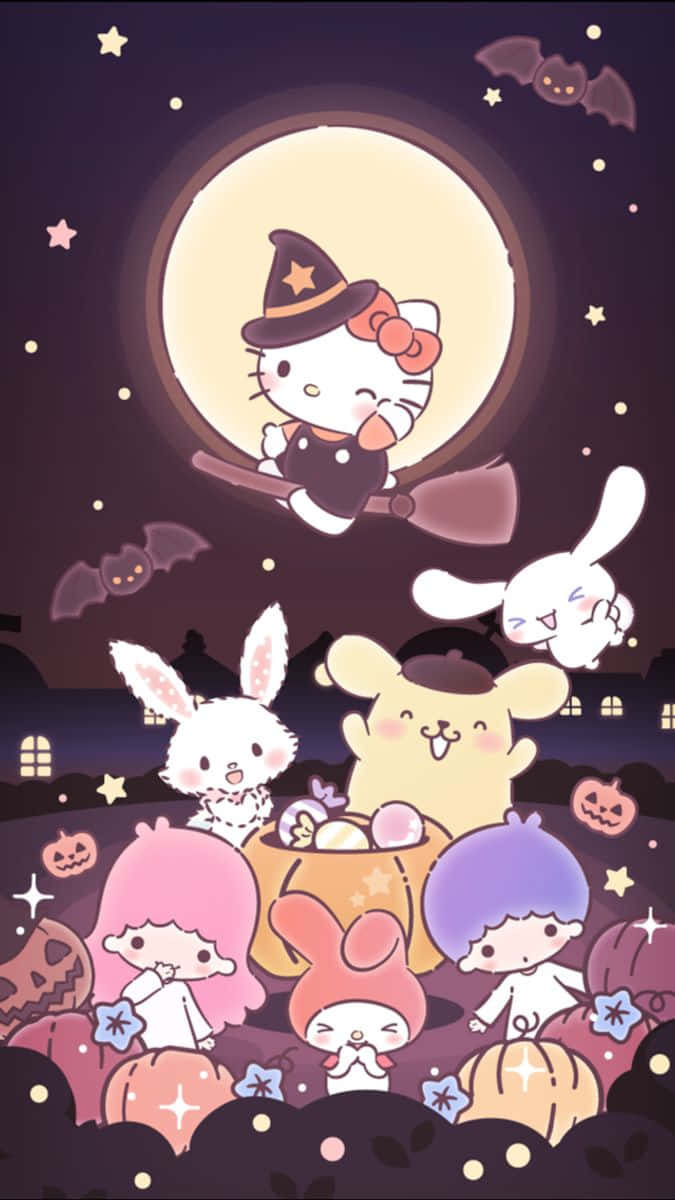 Хэллоуинская Ведьма Hello Kitty Sanrio Pfp Обои