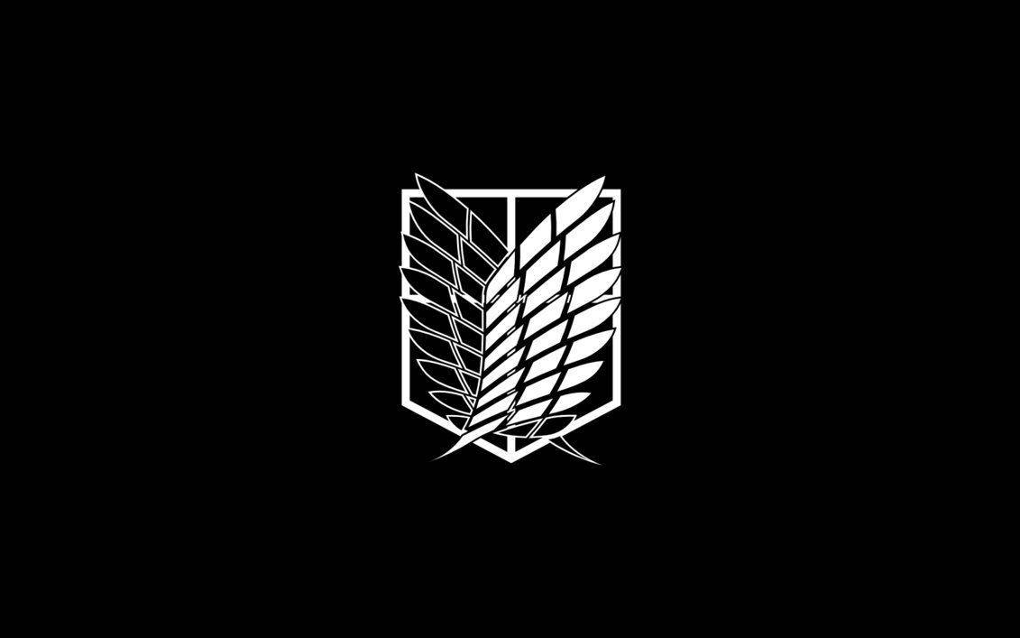 Черно-белый логотип Атаки Титанов