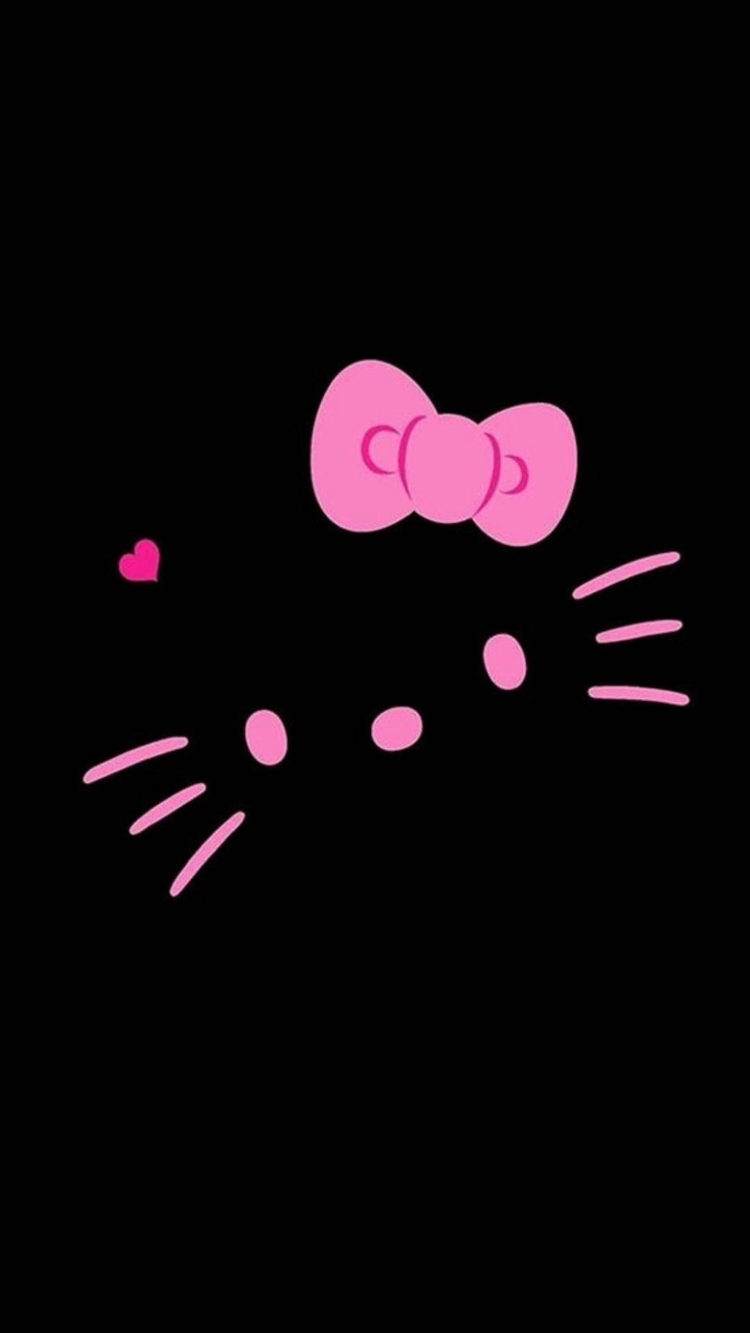 Черные детали лица Hello Kitty Обои