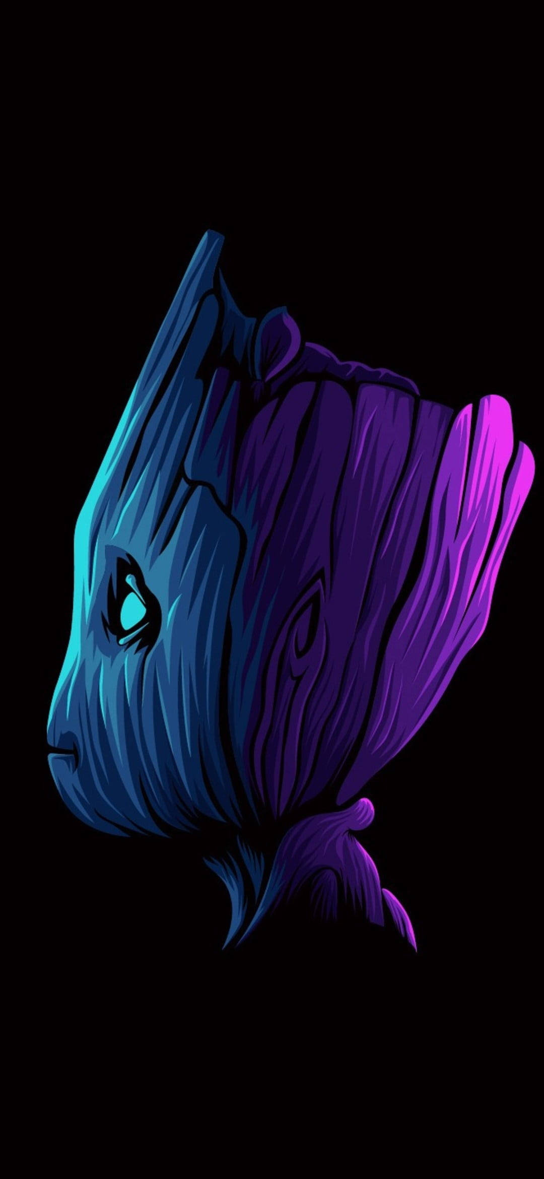 Черный AMOLED Грут Обои