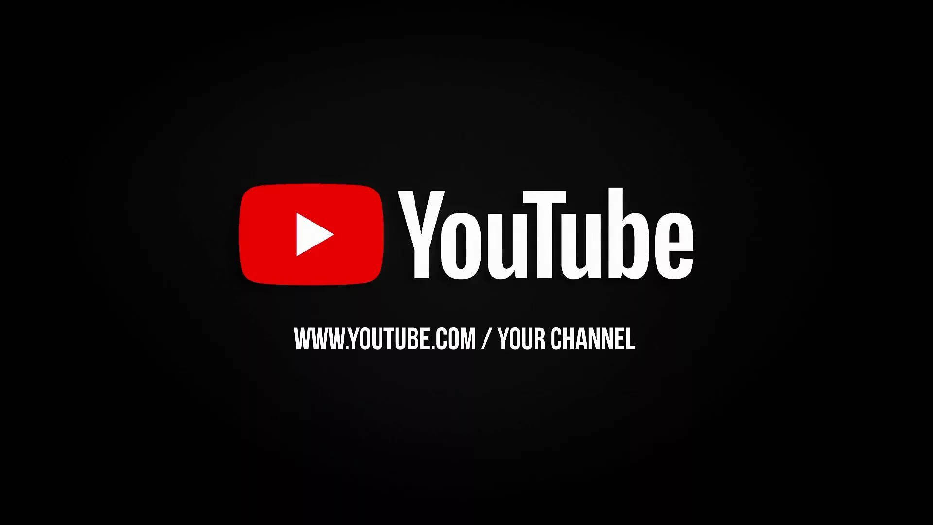 Черный YouTube Ваш канал Обои