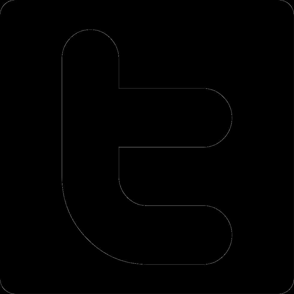 Черный силуэт логотипа Twitter Обои