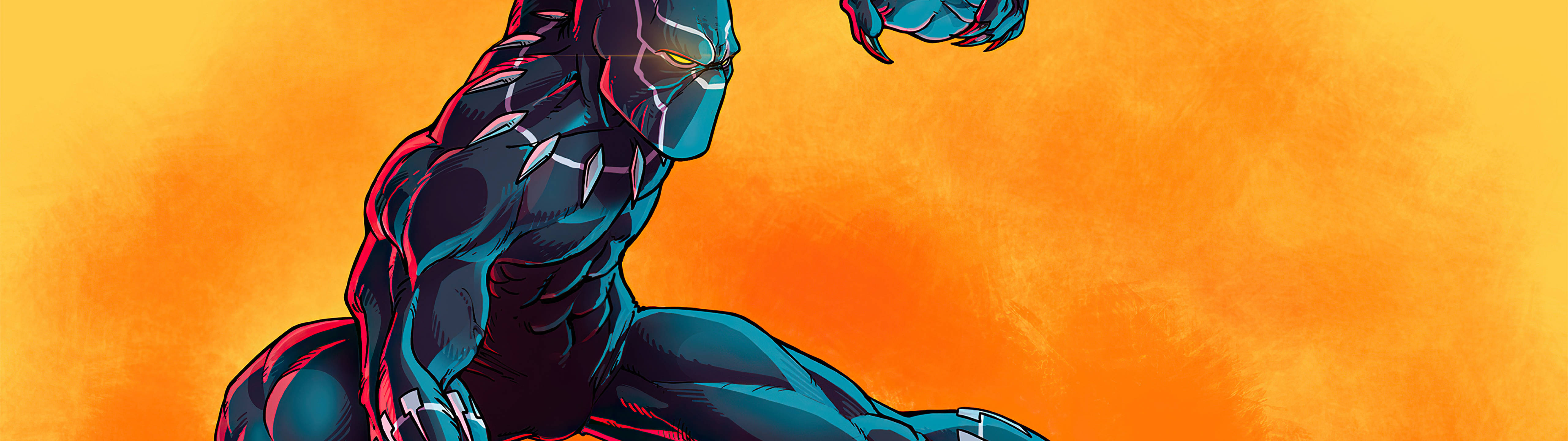 Чёрная Пантера Marvel 5120 x 1440 Обои