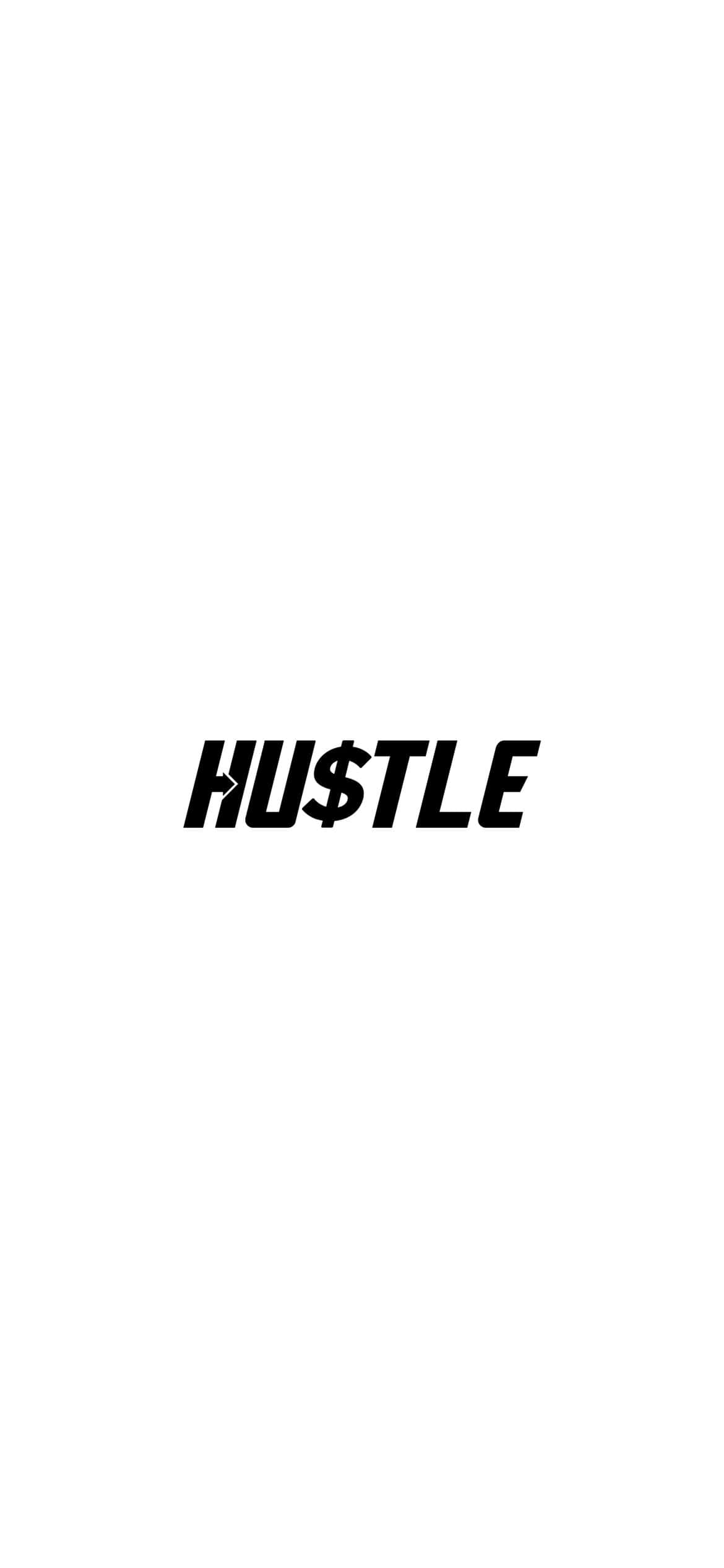 чёрно-белое изображение слова hustle Обои