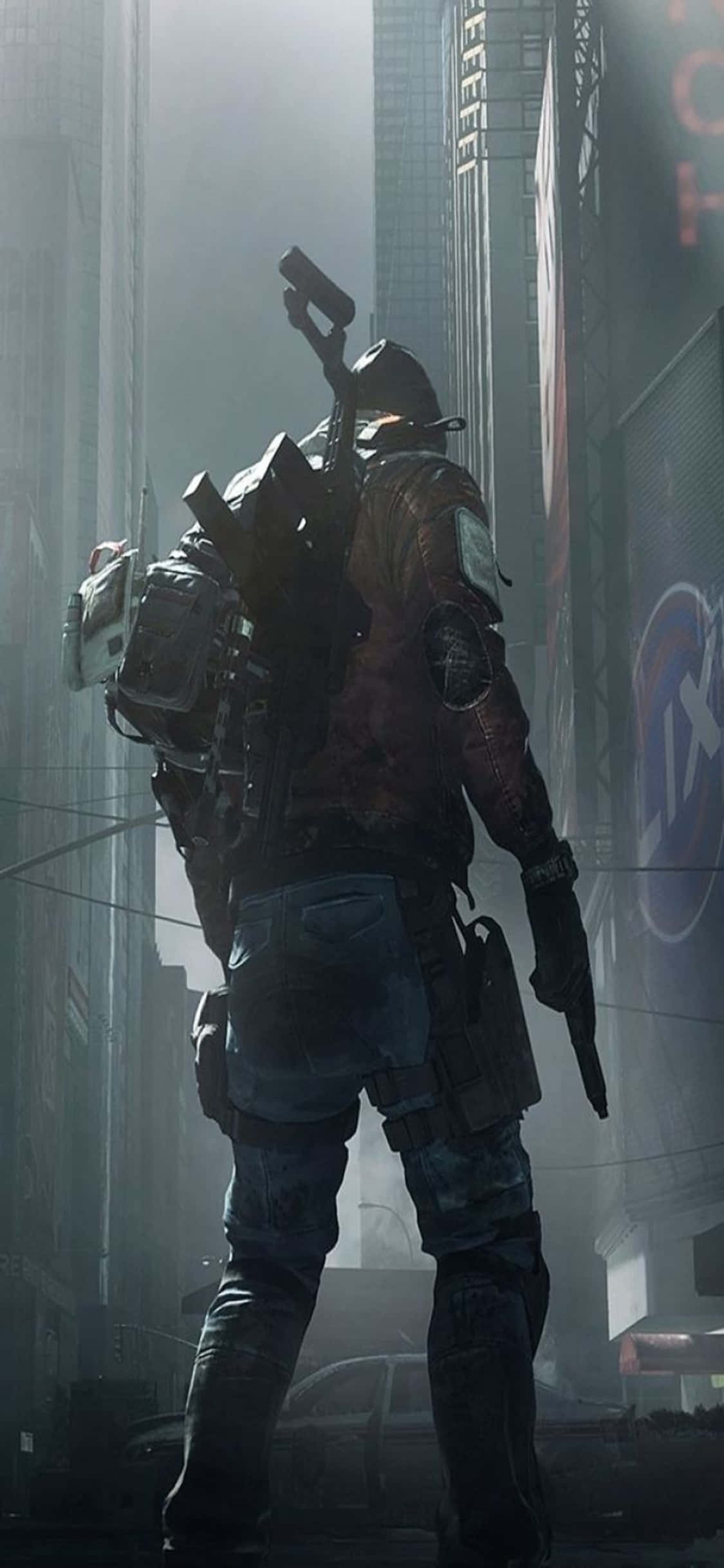 Экипированный боец — фон для iPhone XS из игры The Division Обои