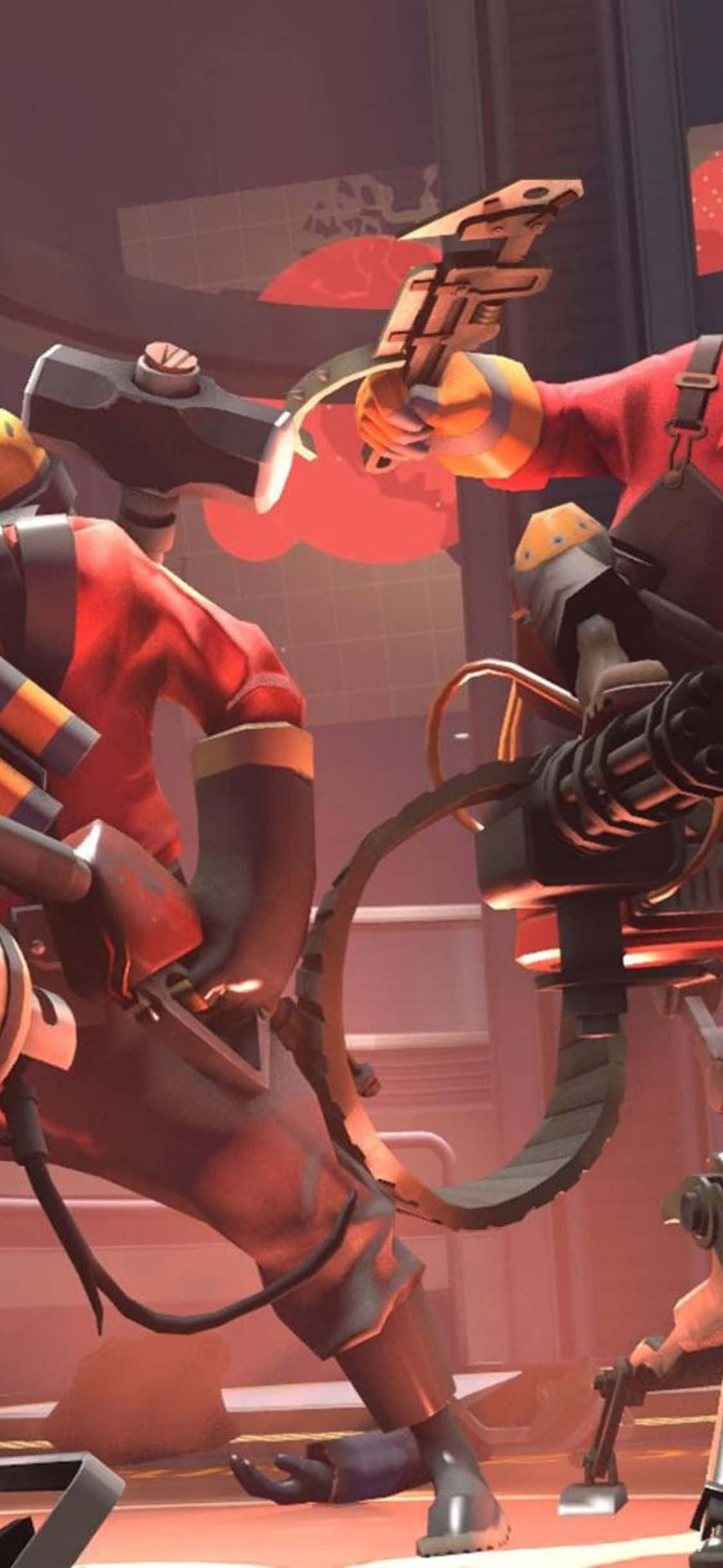 Экипируйтесь с Apple и Team Fortress 2 от Valve на iPhone Xs Обои