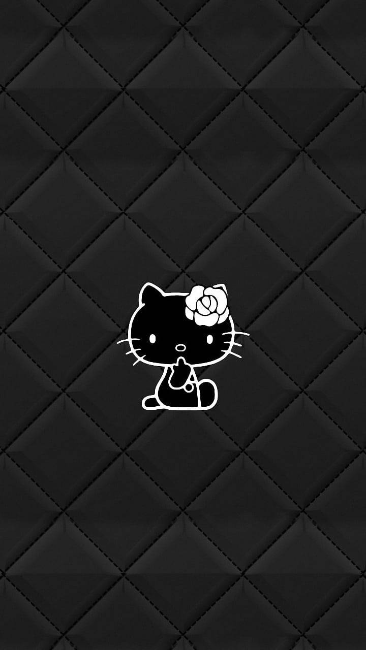 Элегантная черная Hello Kitty Обои