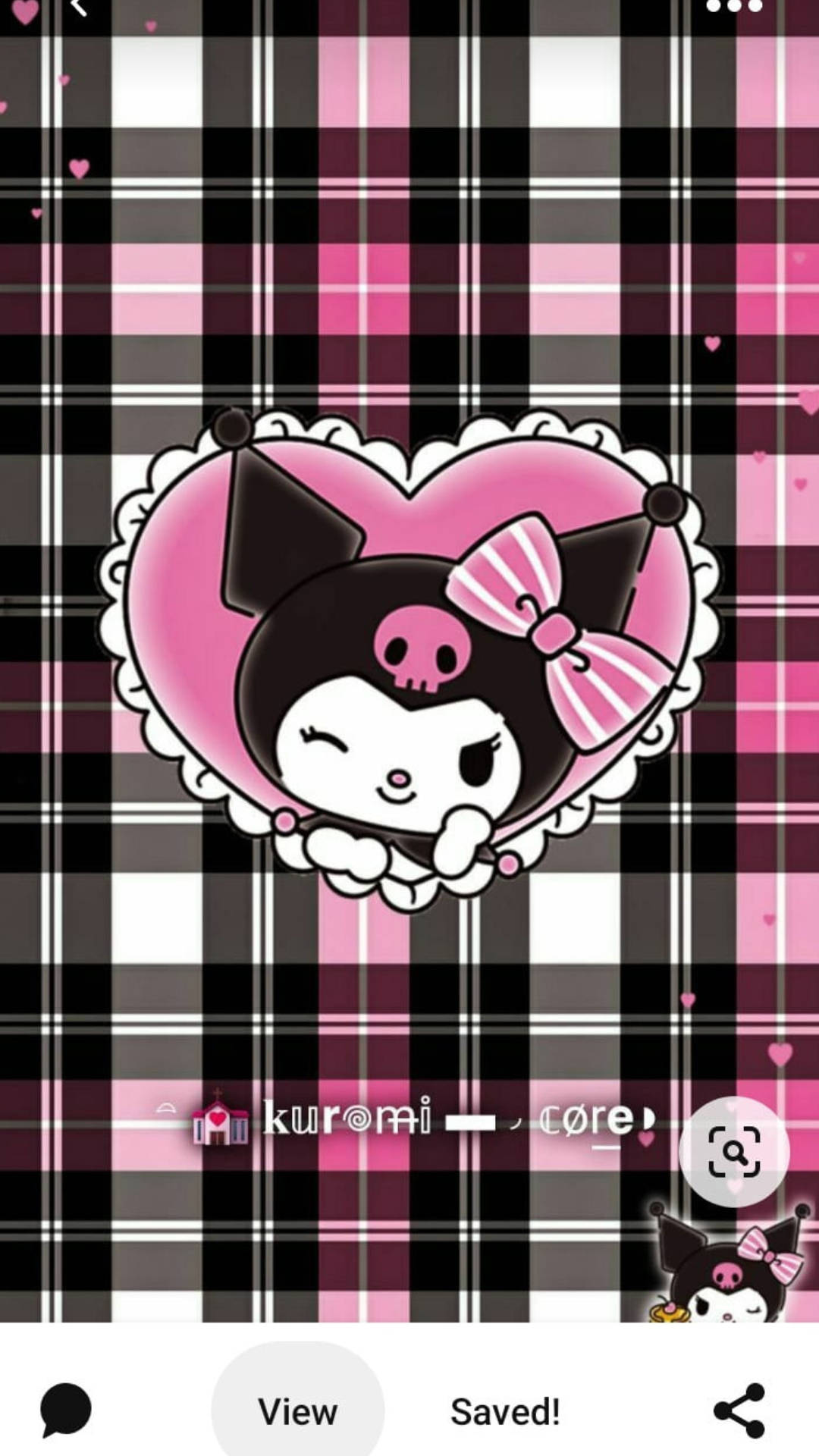 Эмо-стиль фон My Melody Kuromi Обои