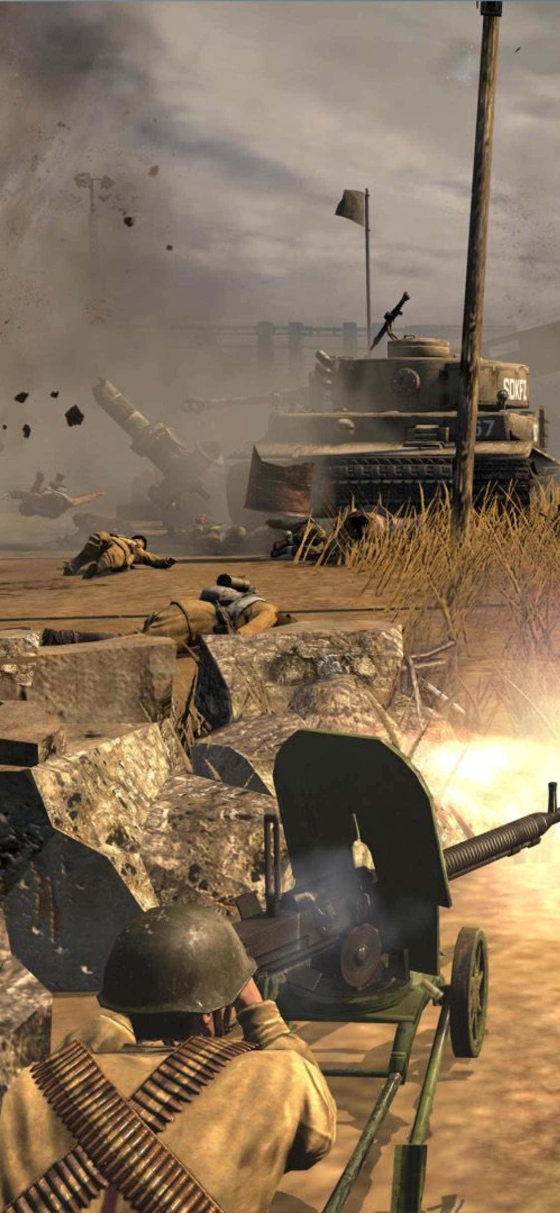 Эпическая битва из Company of Heroes 2 на iPhone XS Обои