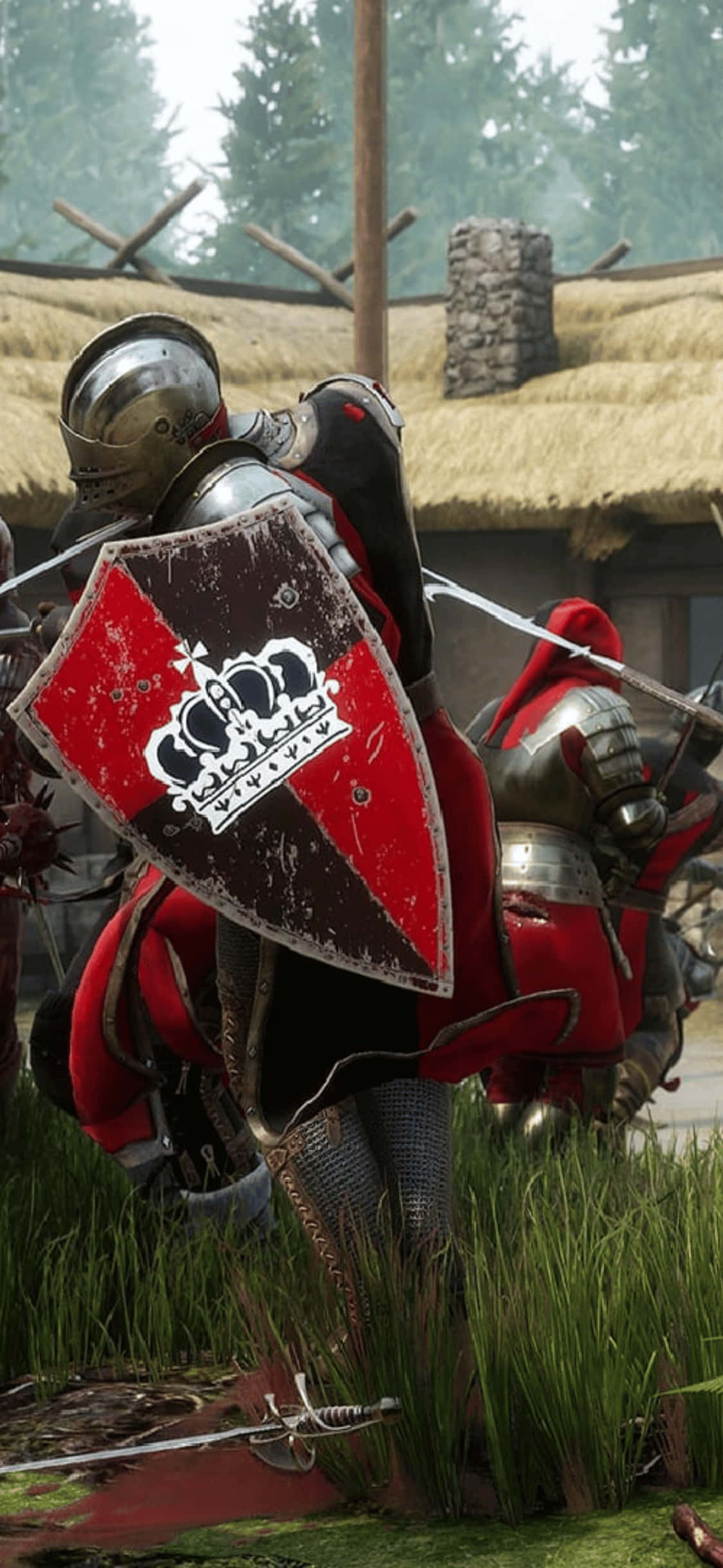 Эпическая битва из Mordhau на iPhone XS Обои