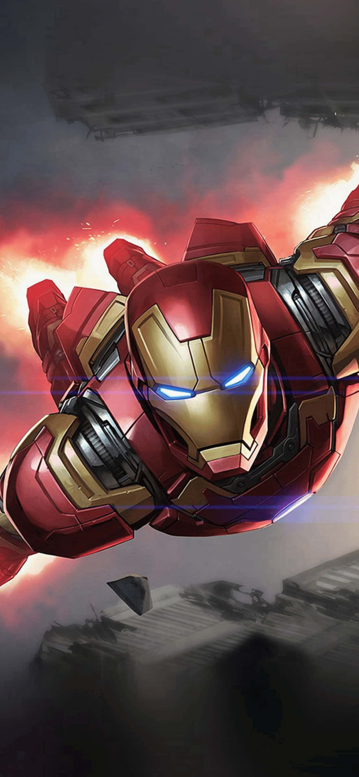 Эпическая демонстрация героев Marvel на экране iPhone XS Max Обои