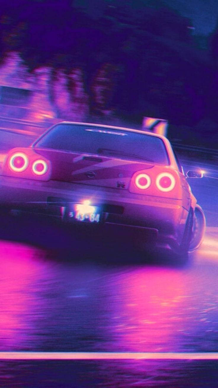 Эстетика JDM Skyline Обои