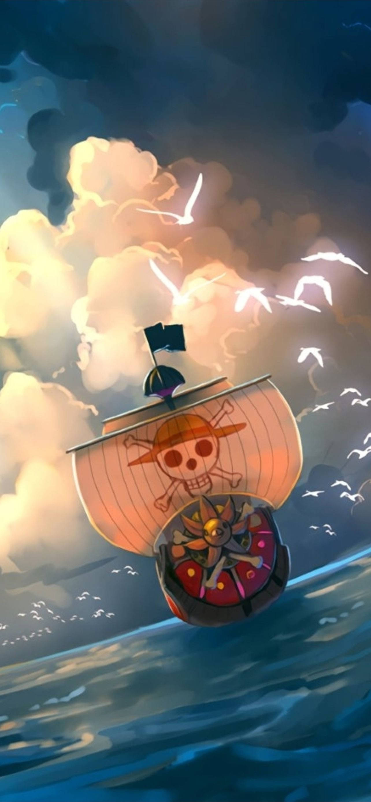 Эстетика One Piece для iPhone XR Обои