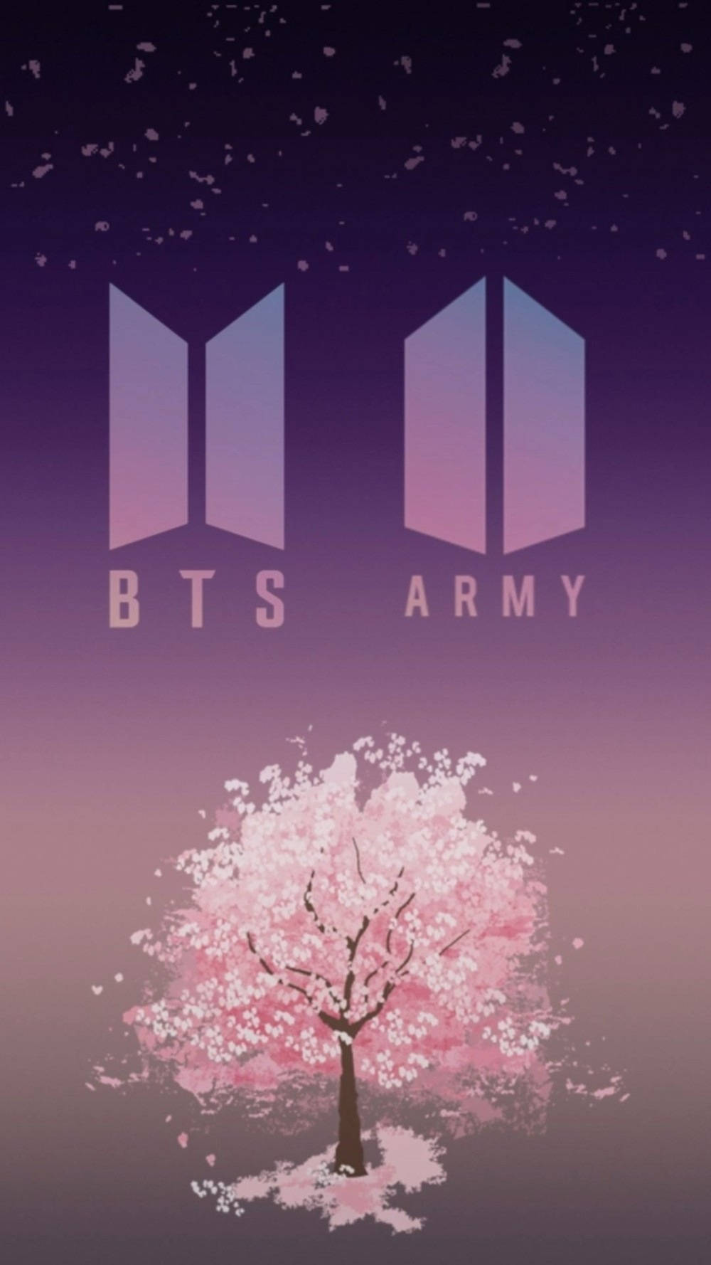 Эстетика фиолетового логотипа BTS ARMY