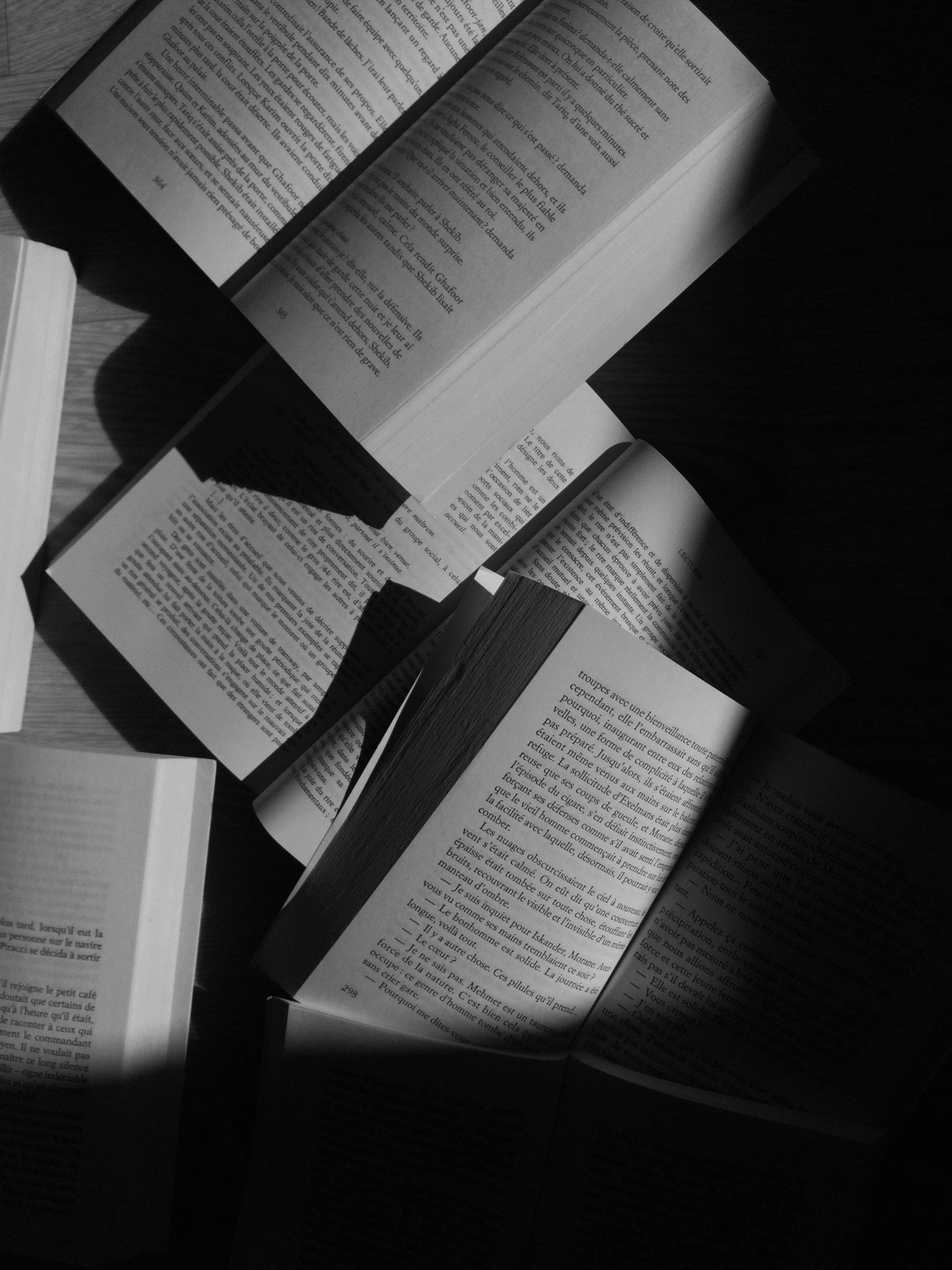 Эстетичная книга в оттенках серого для рабочего стола Обои