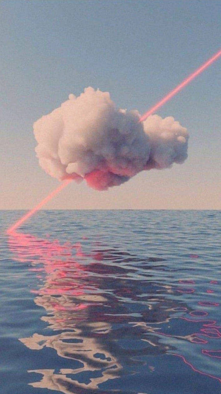 Эстетичное облако и спокойная вода Обои